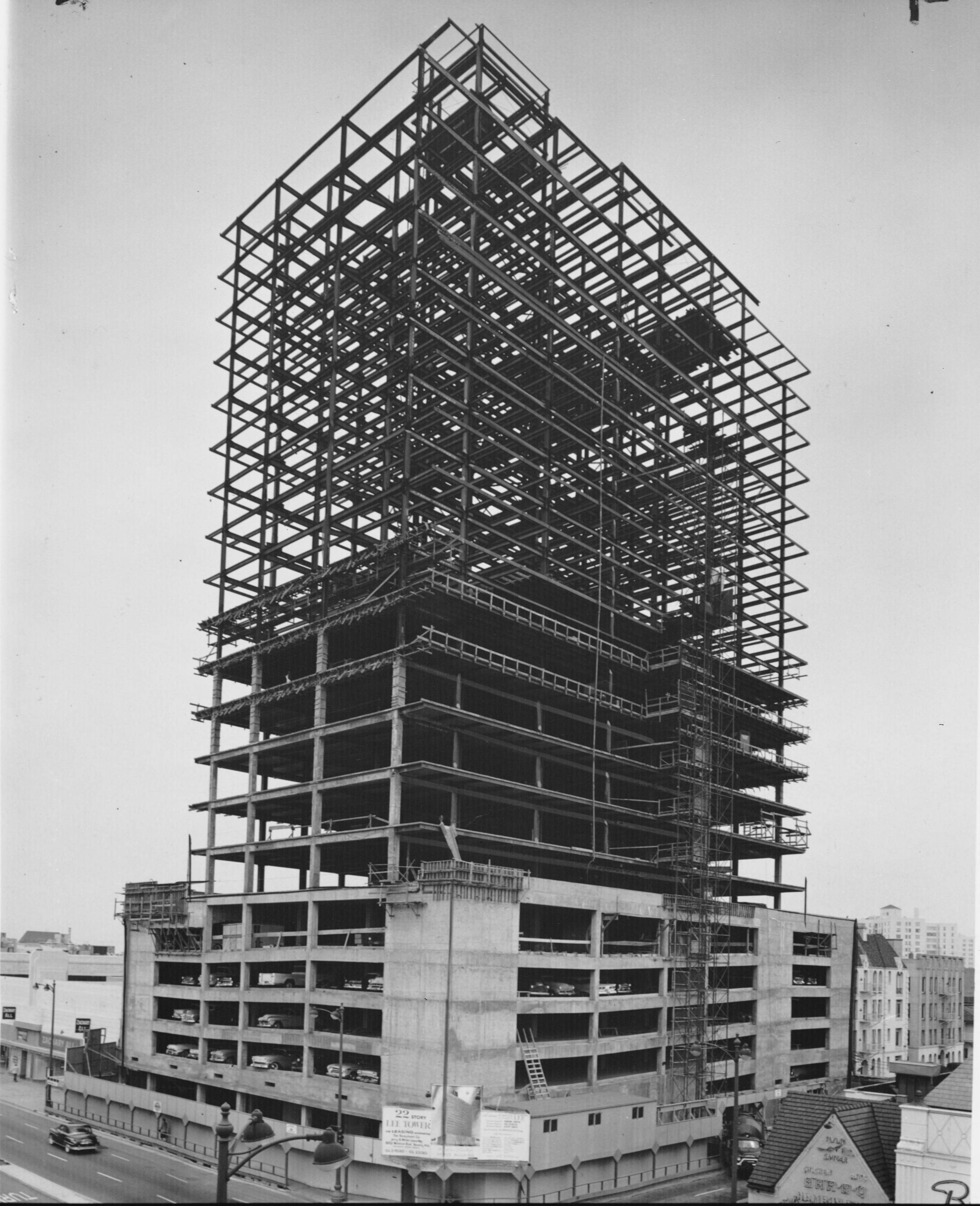 Lee Tower under construction,1960 | Miracle Mile Residential Association