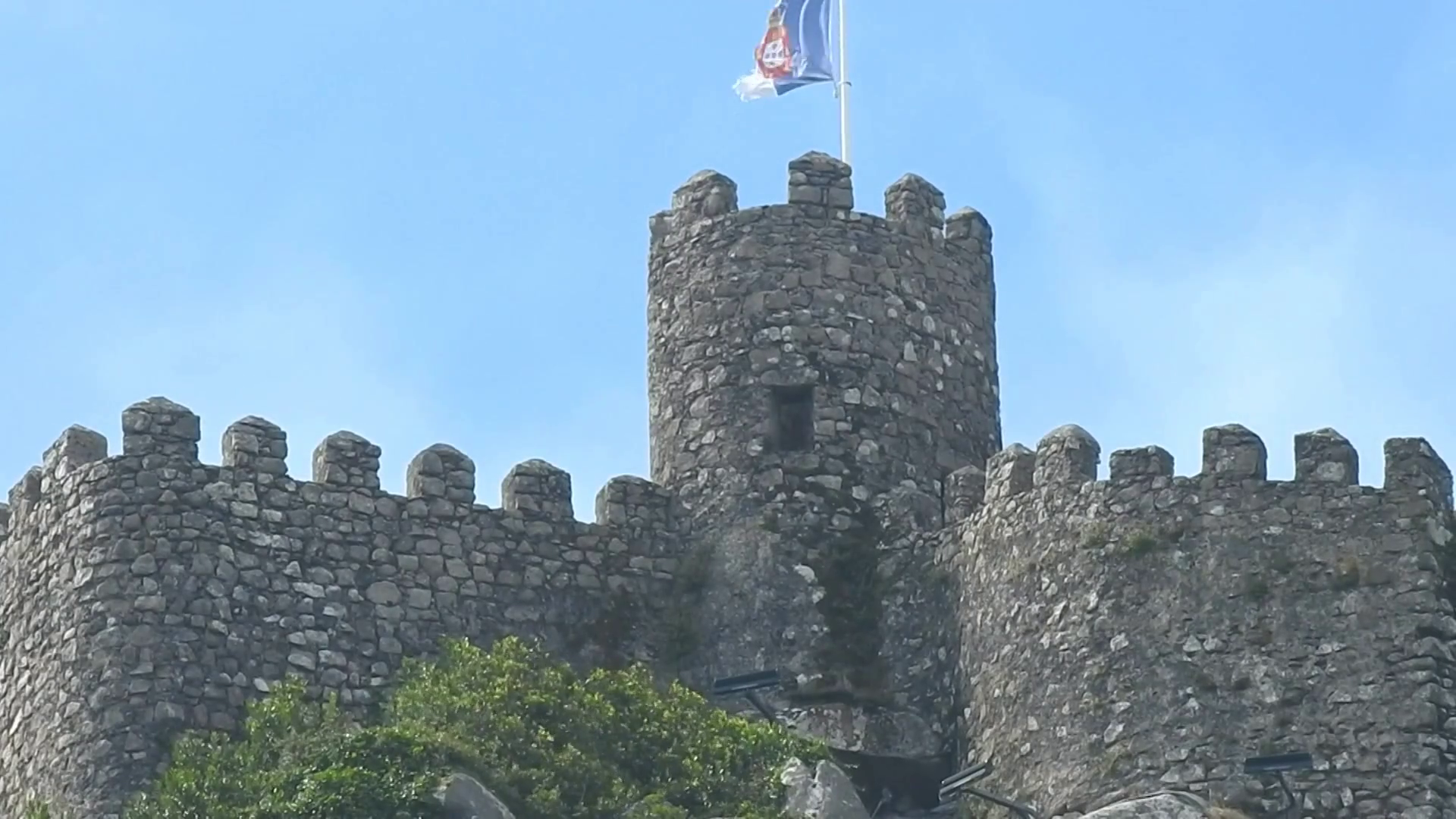 Medieval European Castle Walls And Tower Stock Video Footage ...