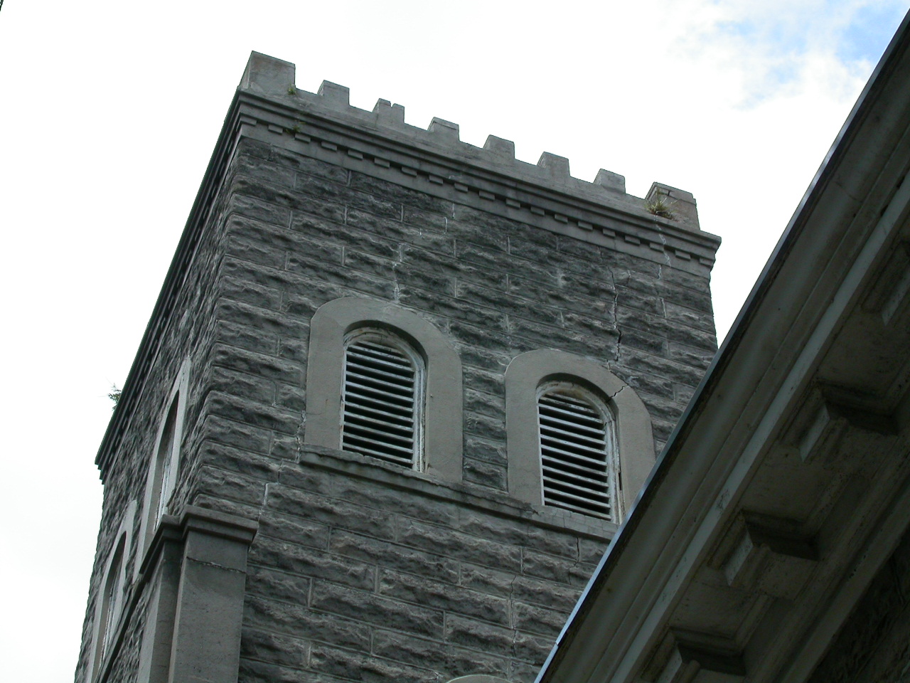 Tower with barricaded windows photo