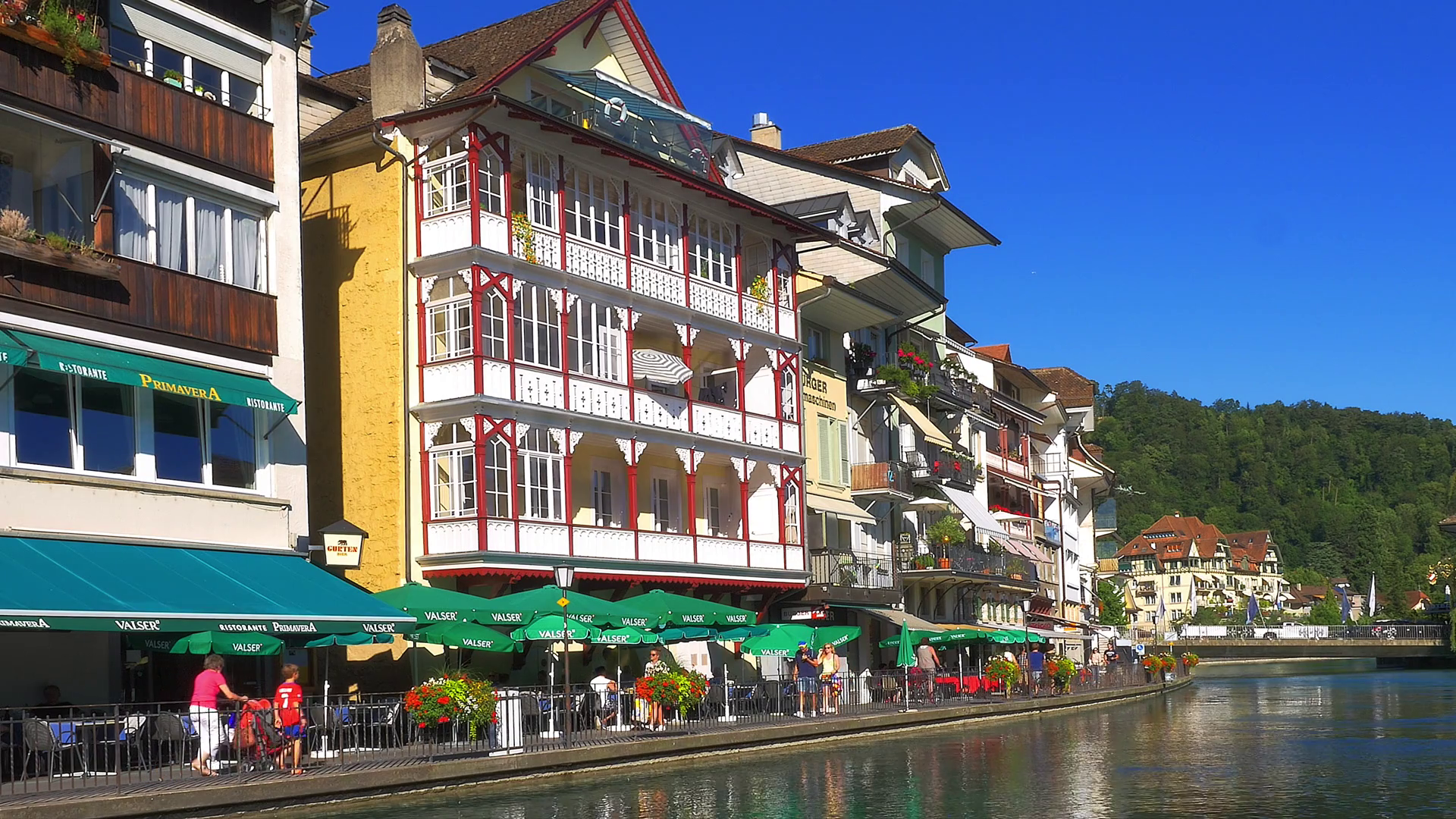 Old Town of Thun at the Lake Thun, Bernese Oberland, Canton of Bern ...