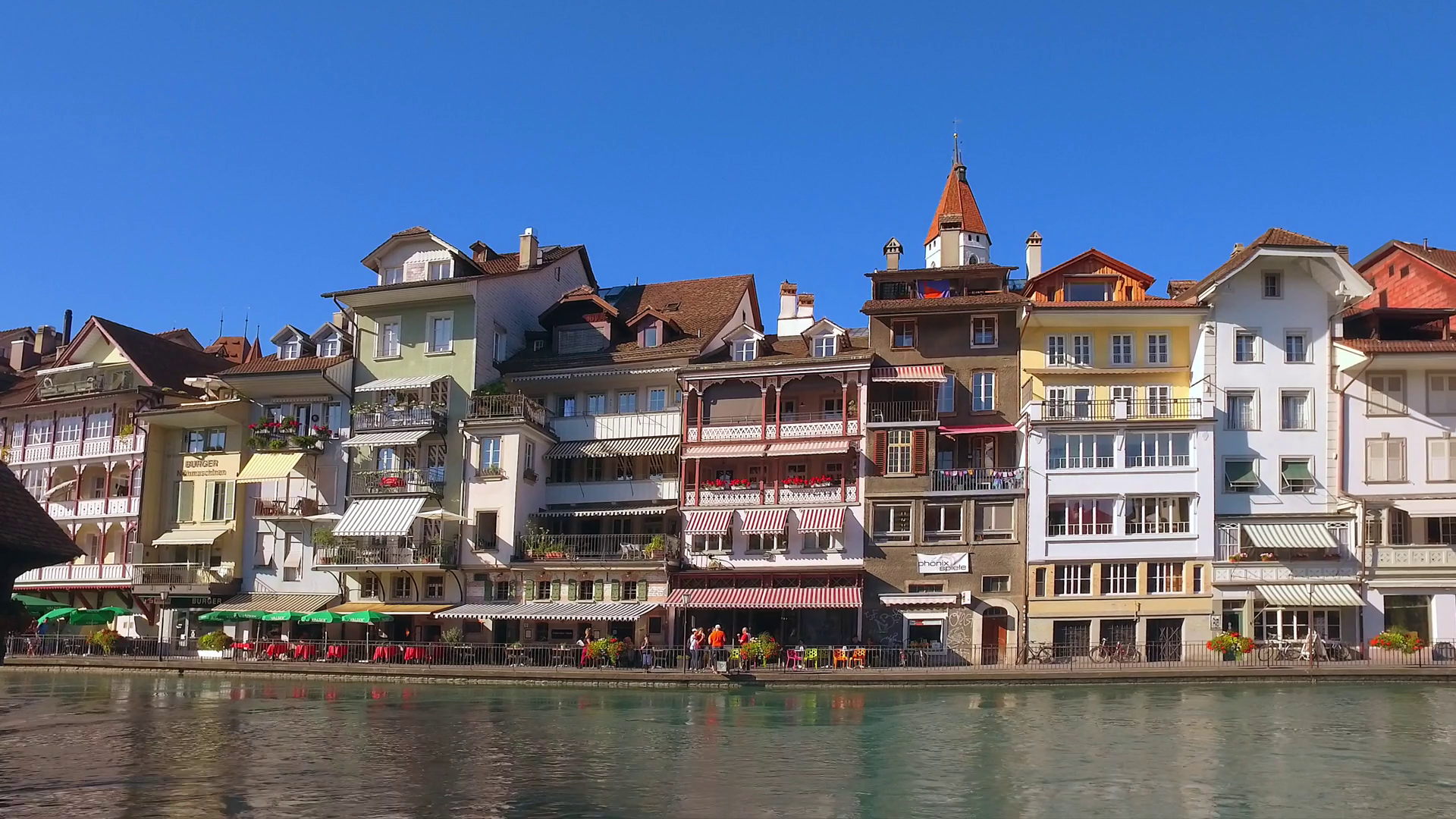 Old Town of Thun at the Lake Thun, Bernese Oberland, Canton of Bern ...
