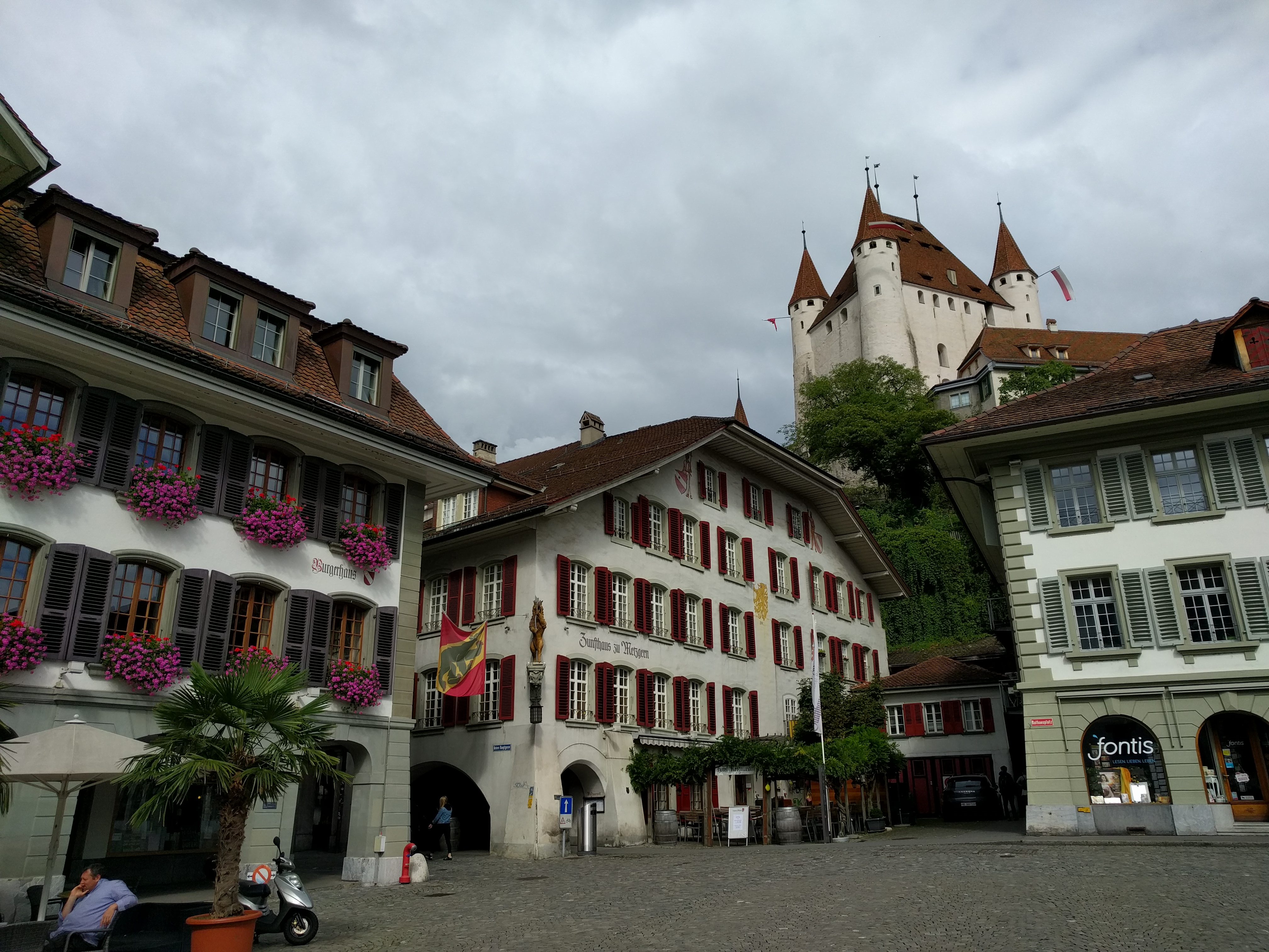 The exceptionally fairytale like castle in Thun (Switzerland) makes ...