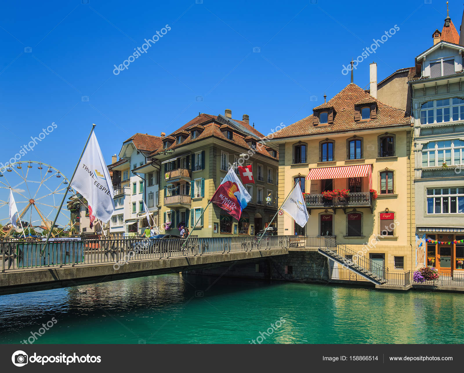 Old town of the city of Thun in Switzerland – Stock Editorial Photo ...