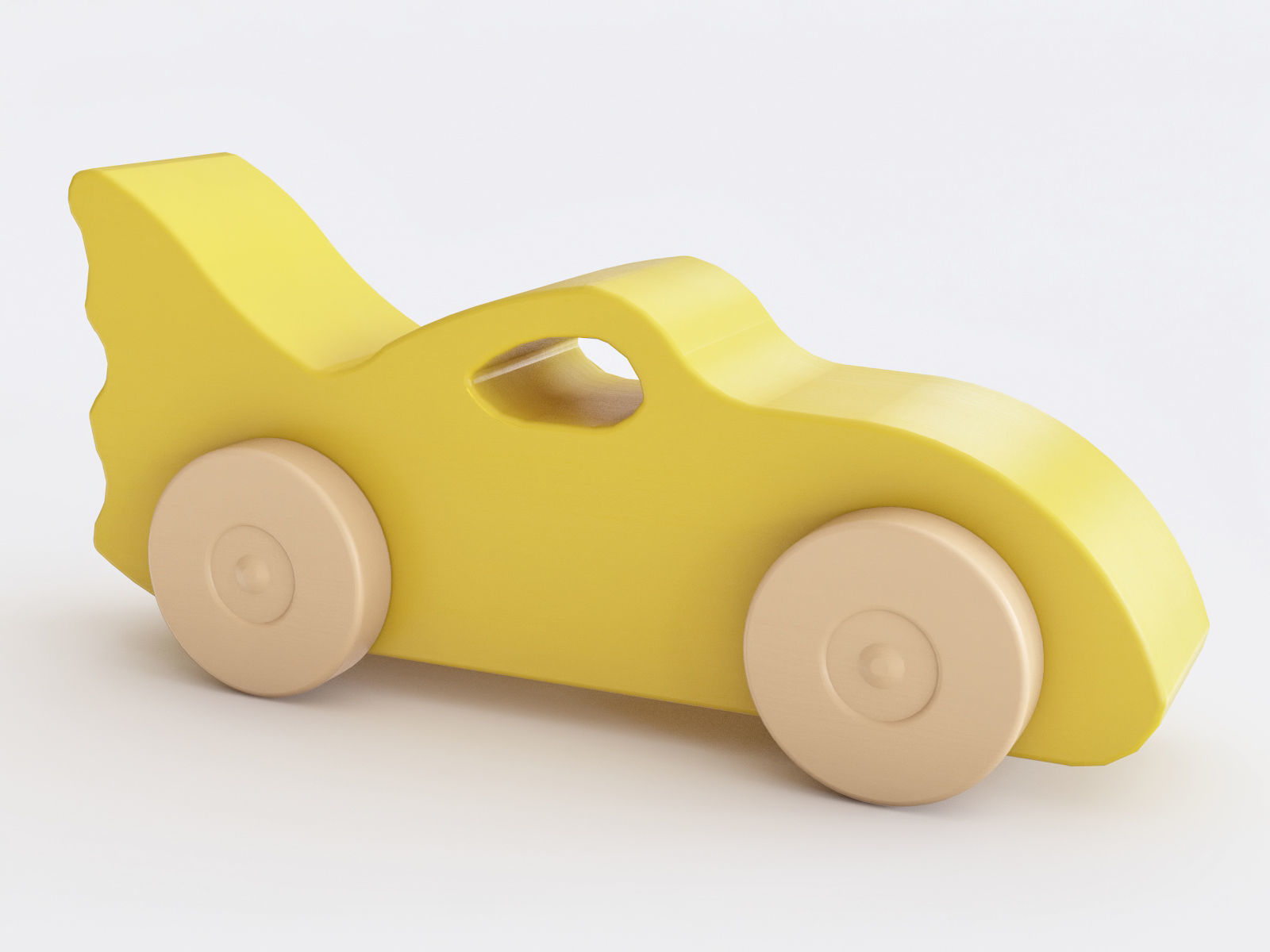 3D Wooden toy car color | CGTrader