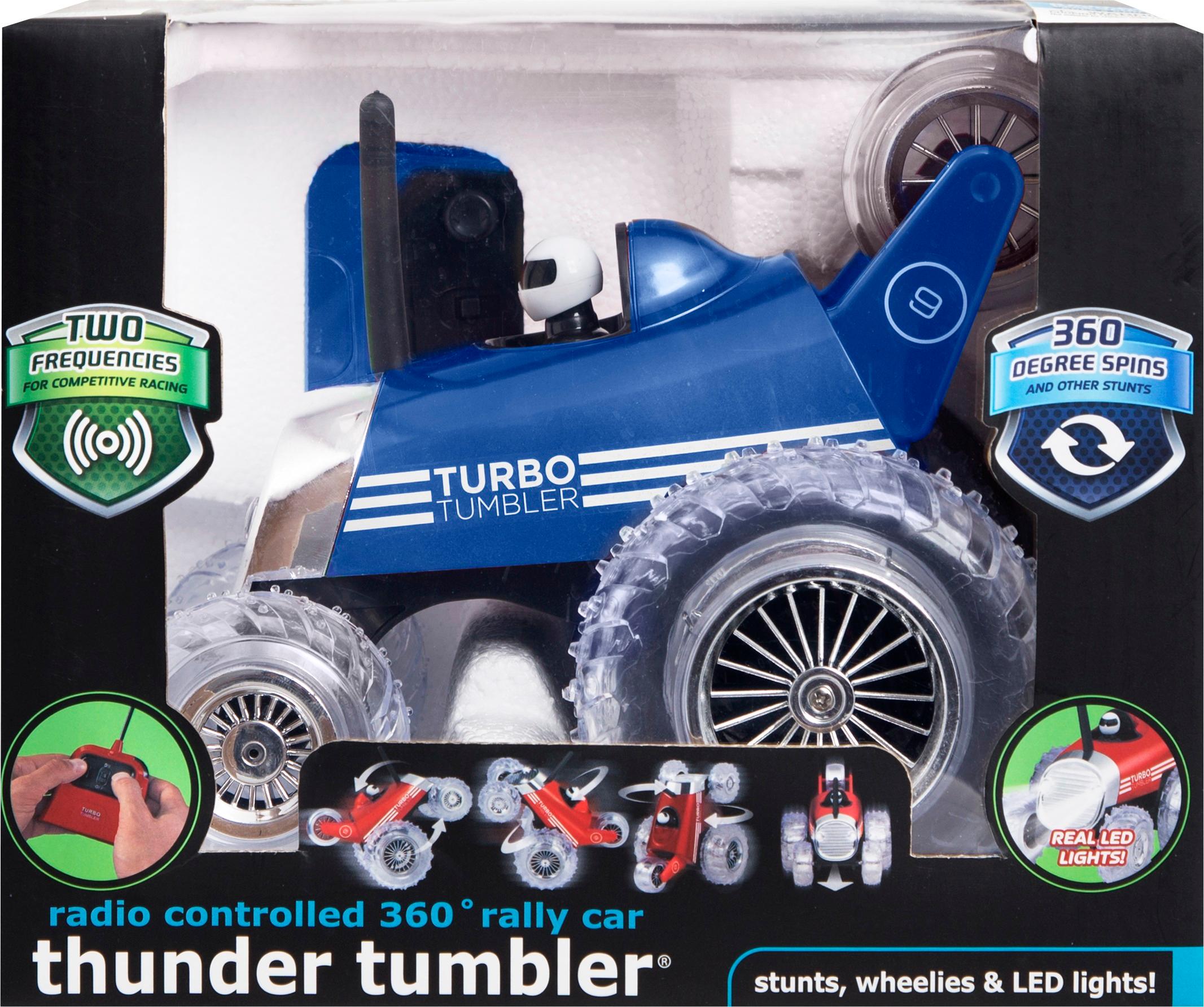 Black Series Toy RC Monster Spinning Car Turbo Tumbler Blue 2903069 ...