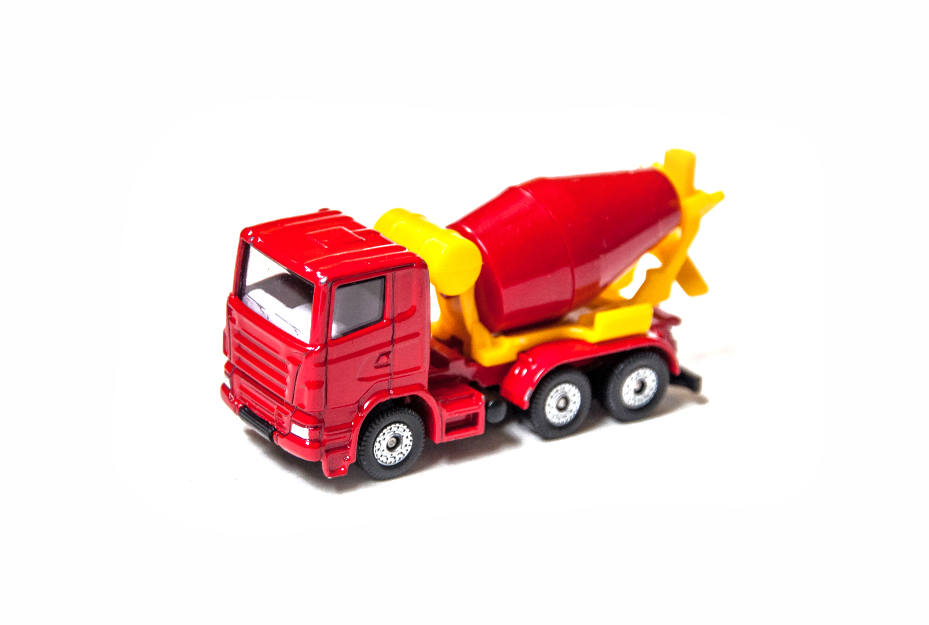 Toy truck isolated over white background photo