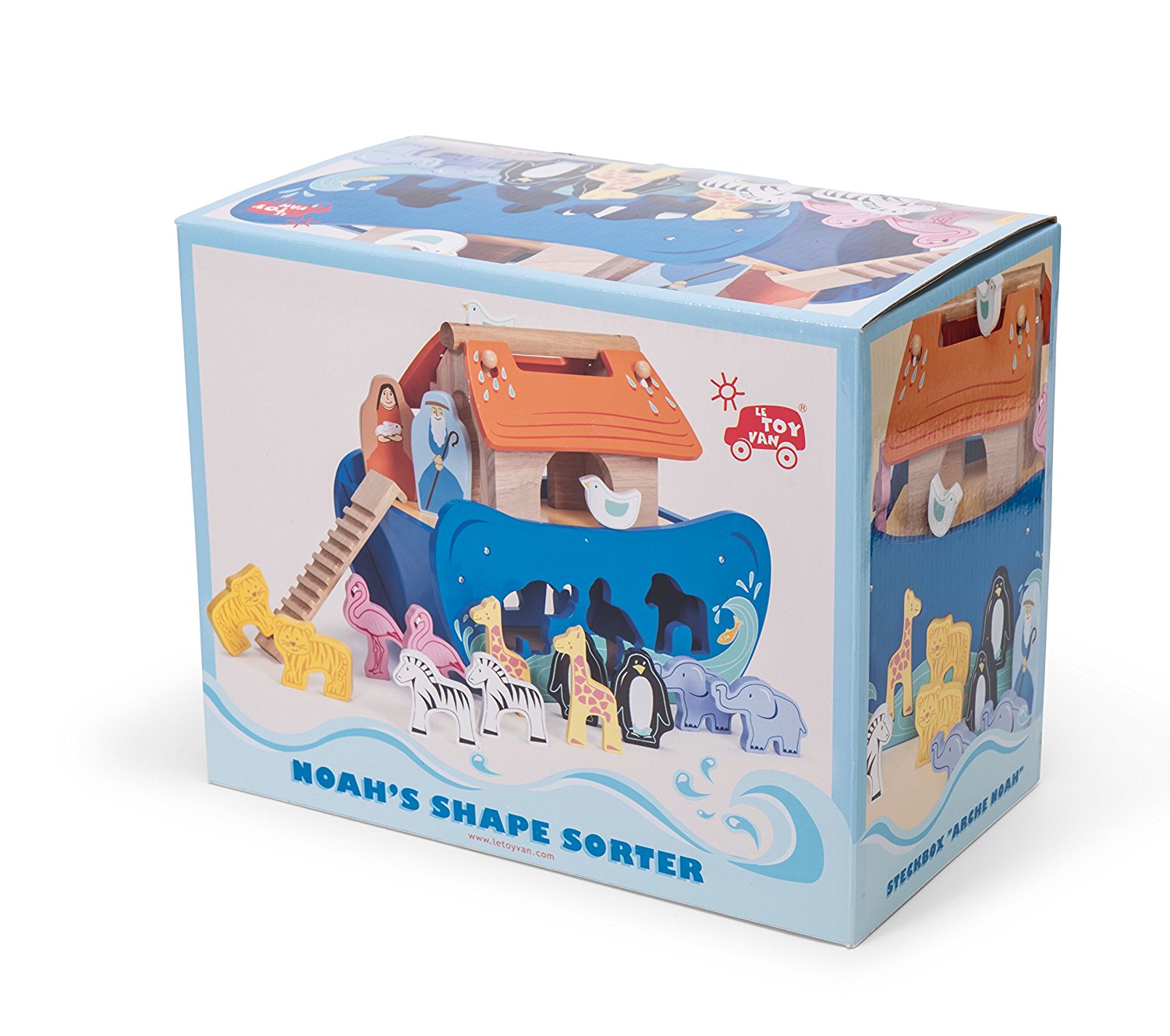 Amazon.com: Le Toy Van Wooden Noah's Ark Shape Sorter: Toys & Games