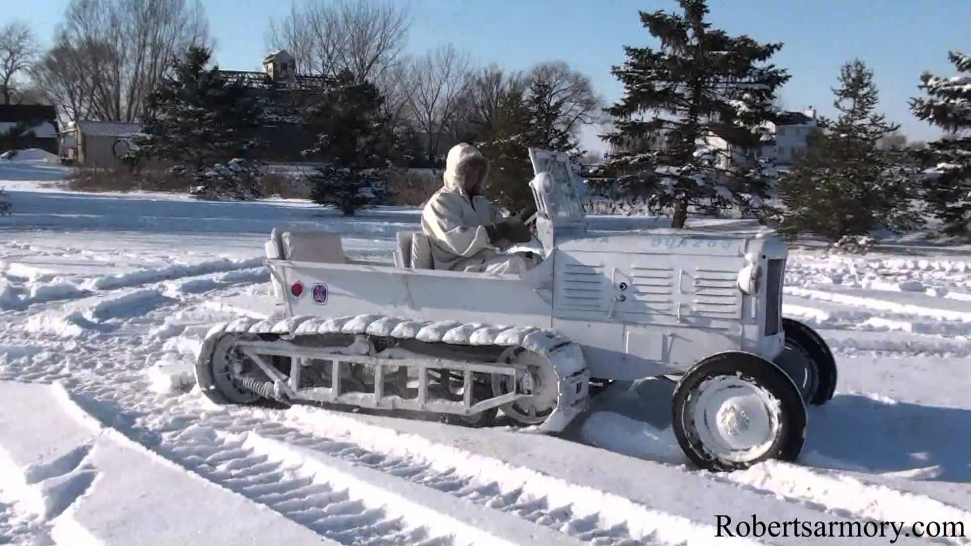 M7 snow tractor in winter - YouTube