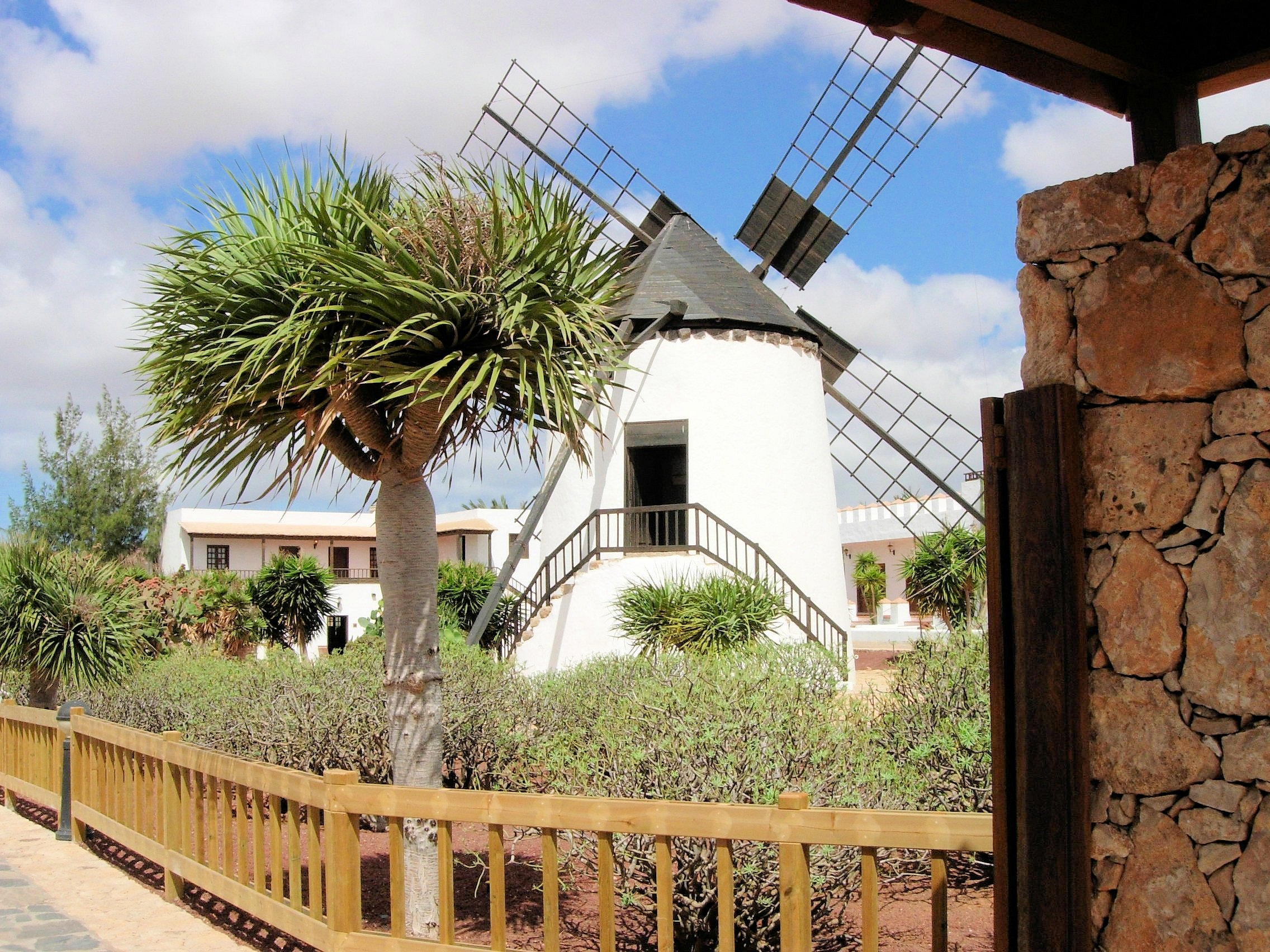 Traditional windmill in fuerteventura photo