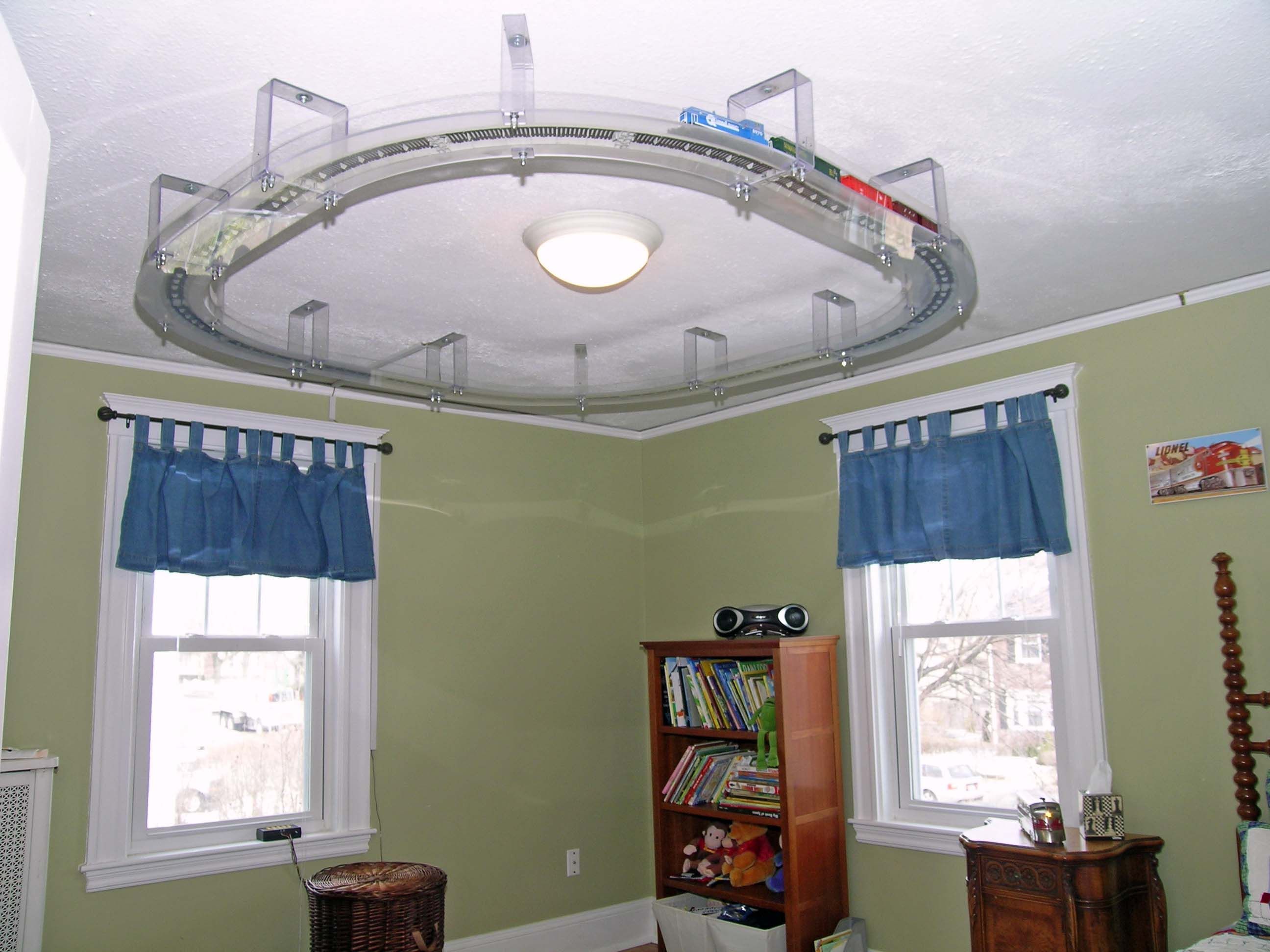 Train set mounted on the ceiling. Google Image Result for http ...