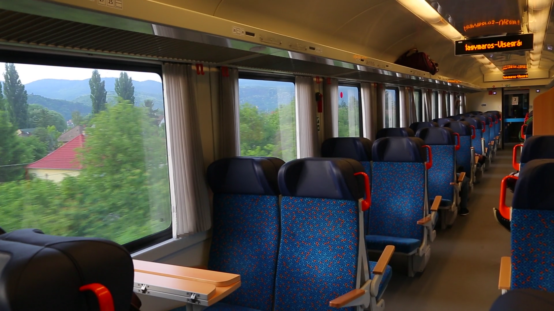 Interior of a passenger train with empty seats Stock Video Footage ...
