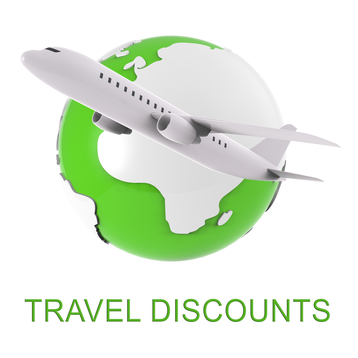 Travel discounts indicates journey reduction 3d rendering photo