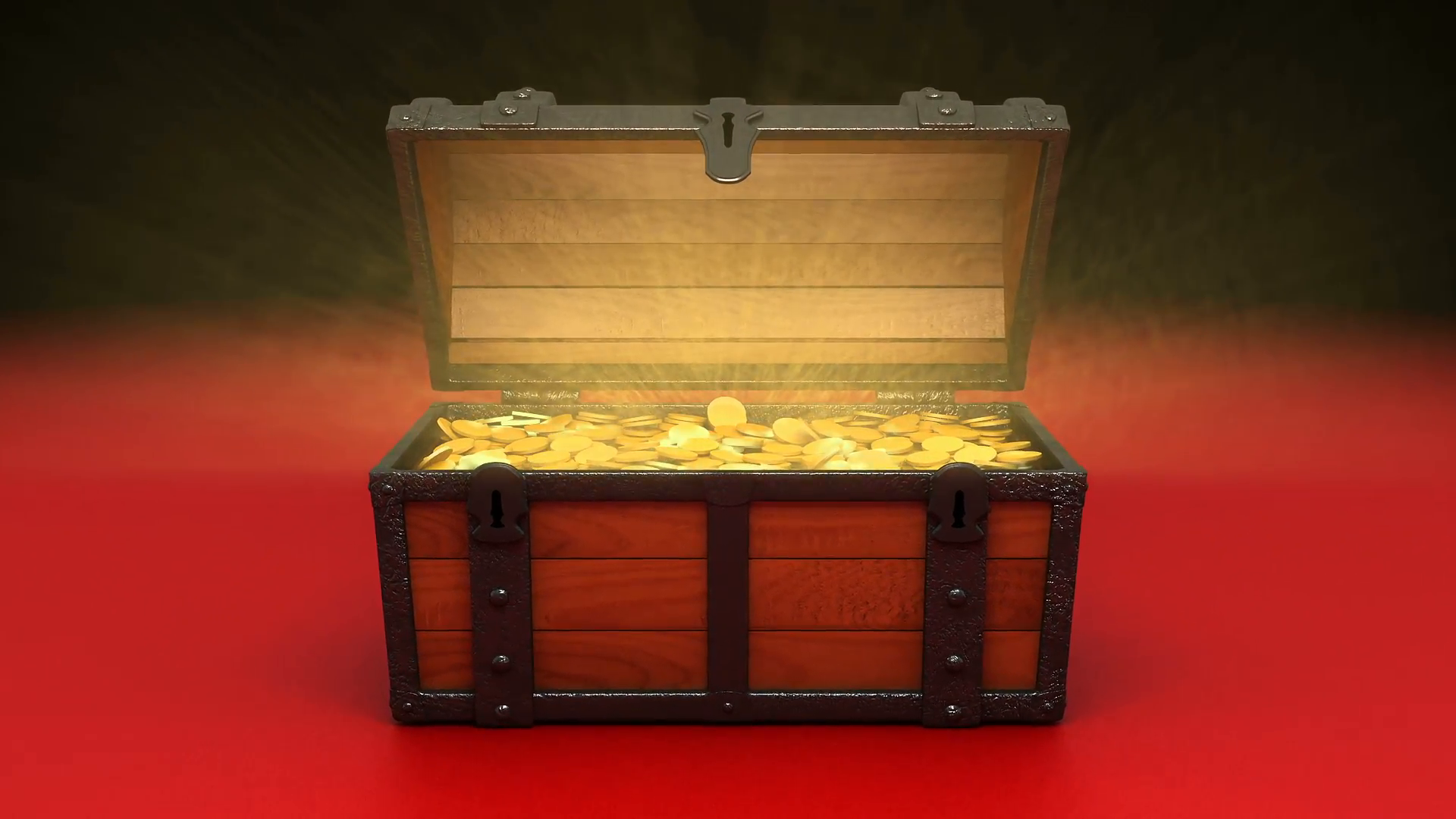 Treasure Chest, gold coins. Motion Background - Videoblocks