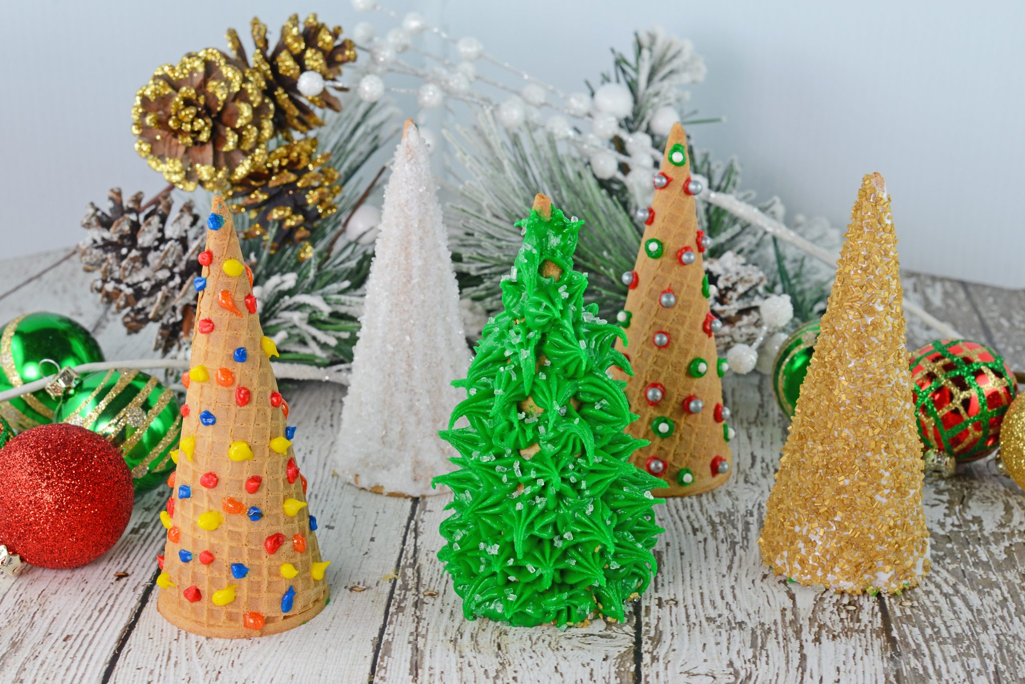 Christmas Tree Cake Cones - Savory Experiments