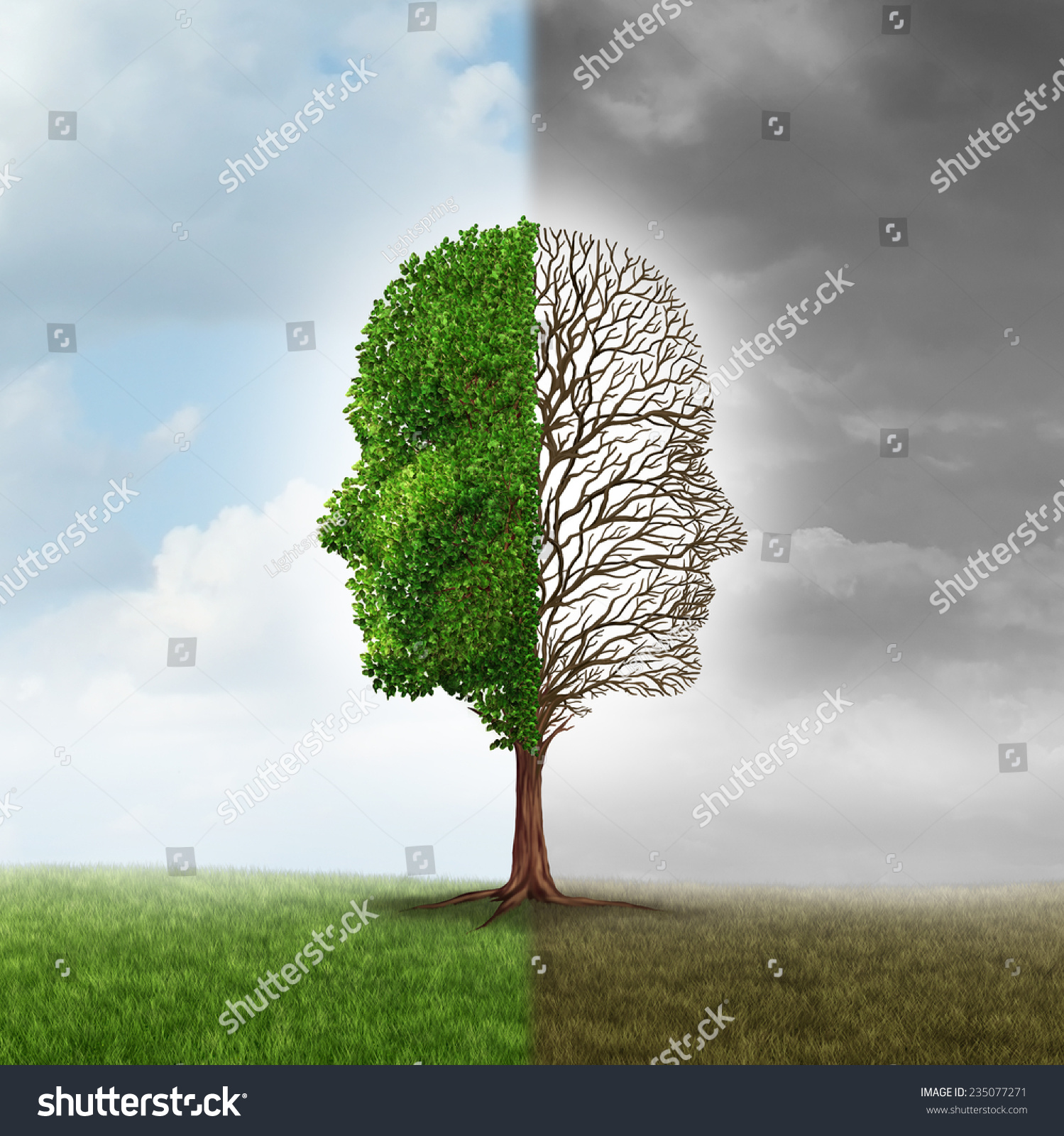 Human Emotion Mood Disorder Tree Shaped Stock Illustration 235077271 ...
