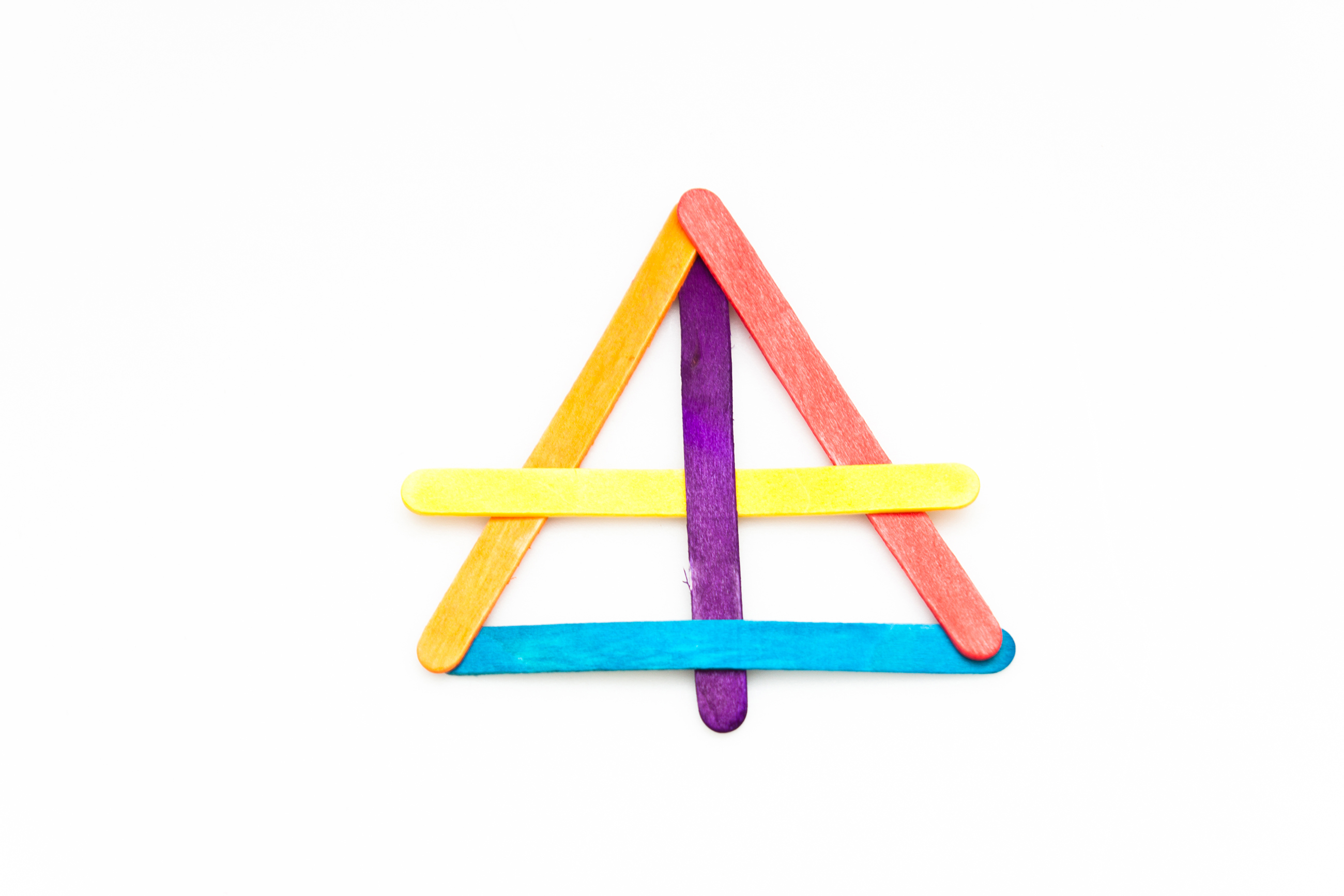 Triangle from Sticks, Angle, Row, Object, Orange, HQ Photo