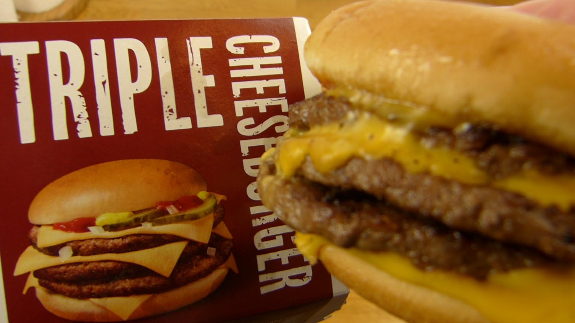 McDonald's - Triple Cheeseburger - YouTube