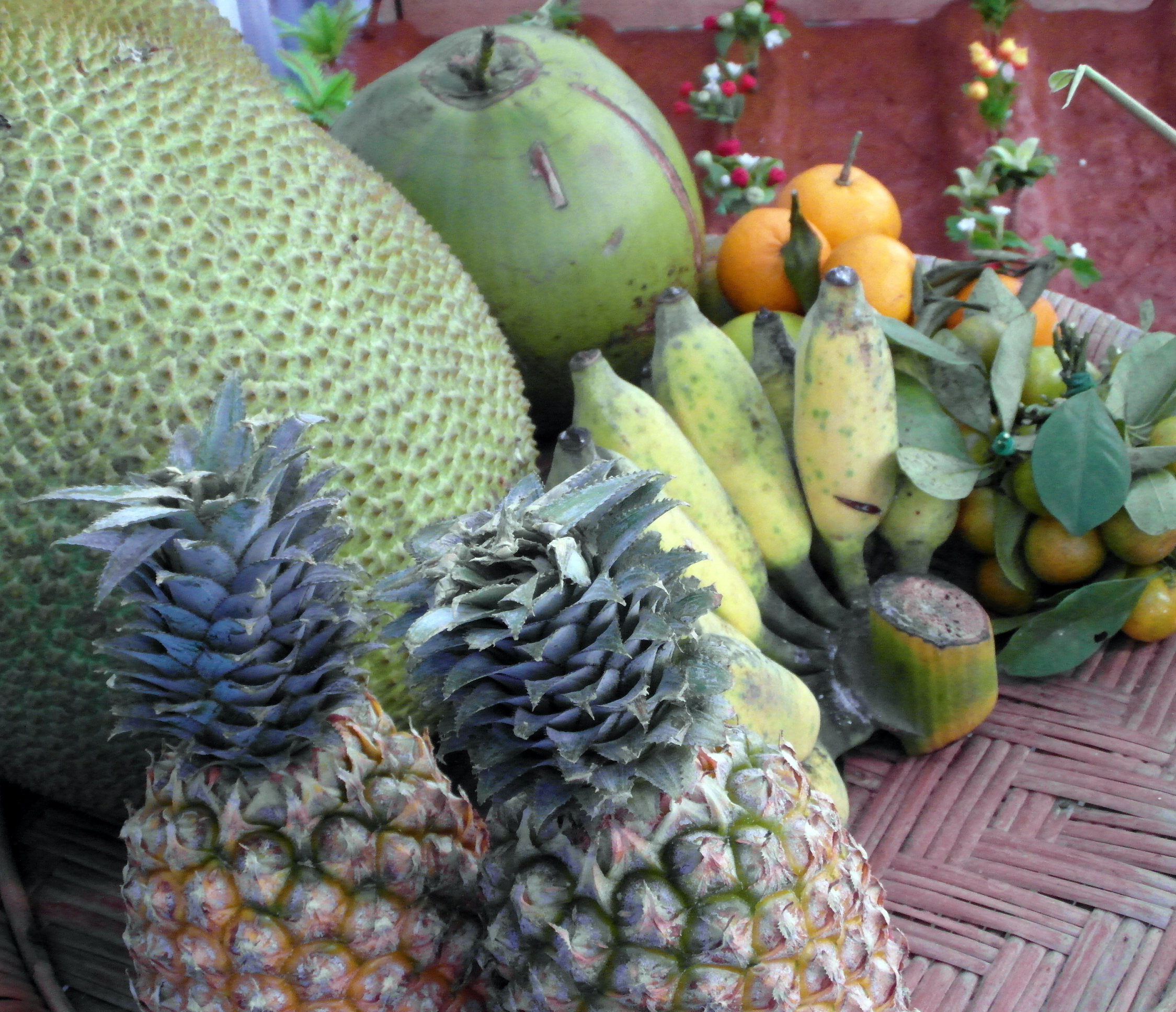 Tropical fruits and vegetables photo