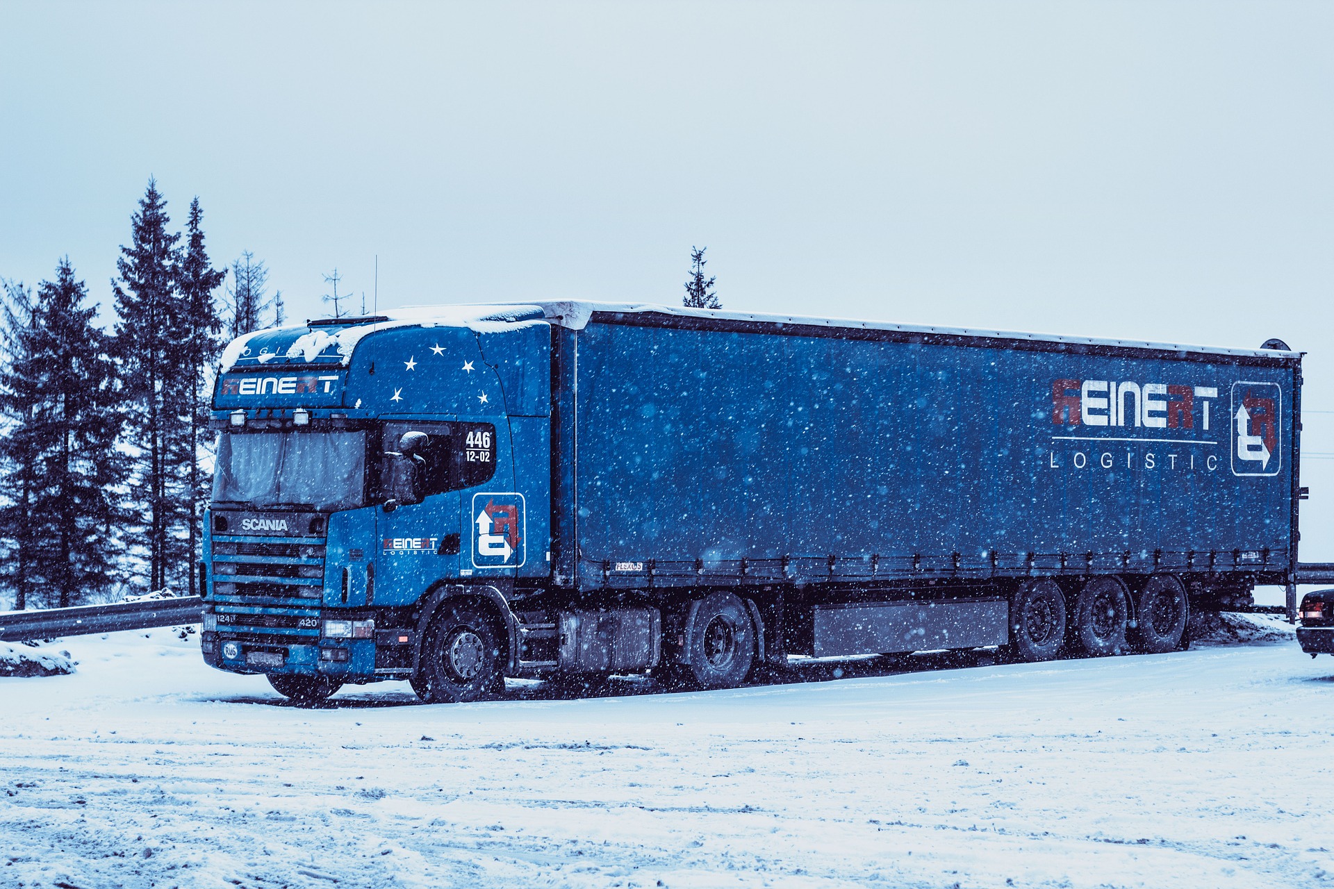Truck ride in winter photo