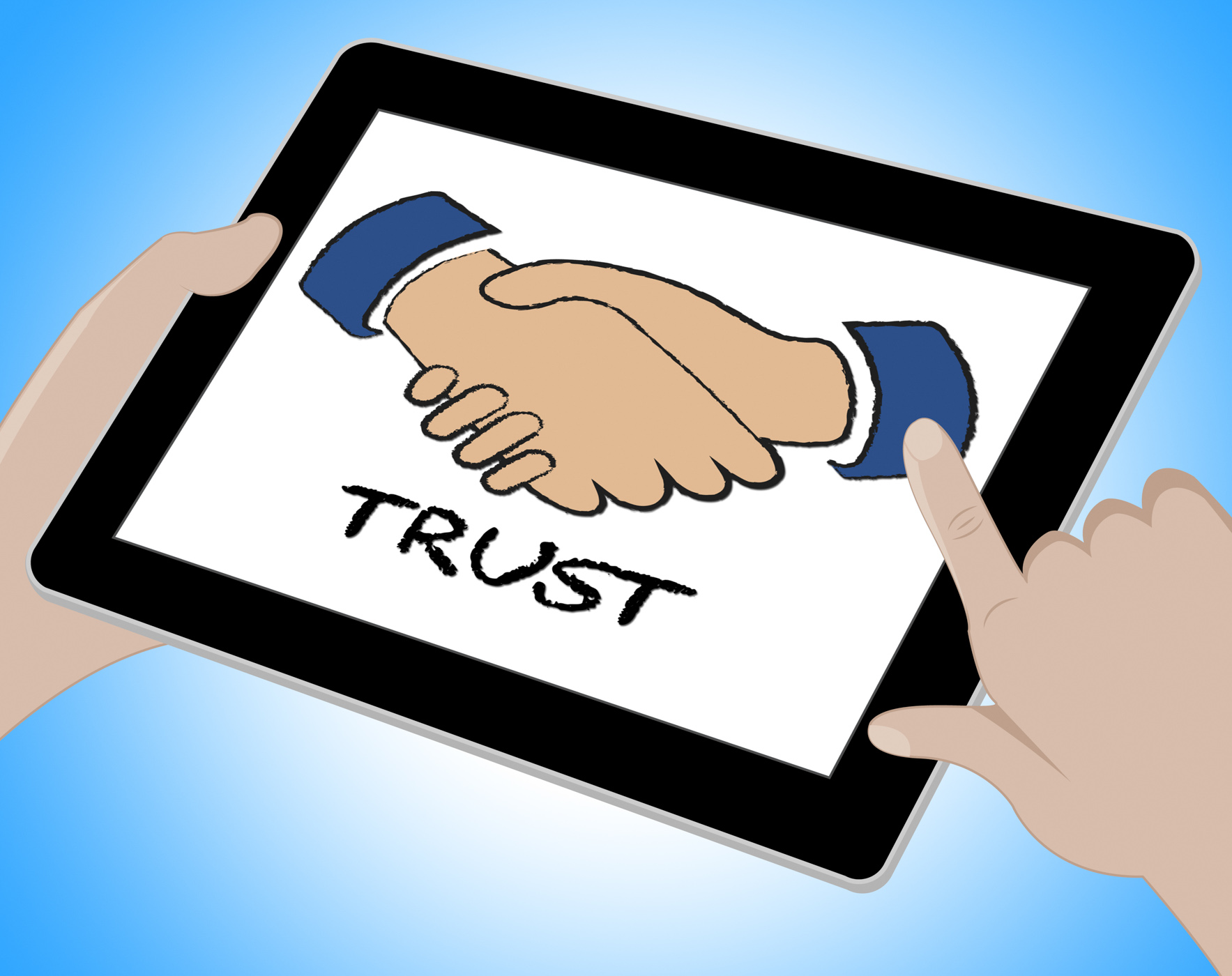 Trust online represents www faith and trustful photo