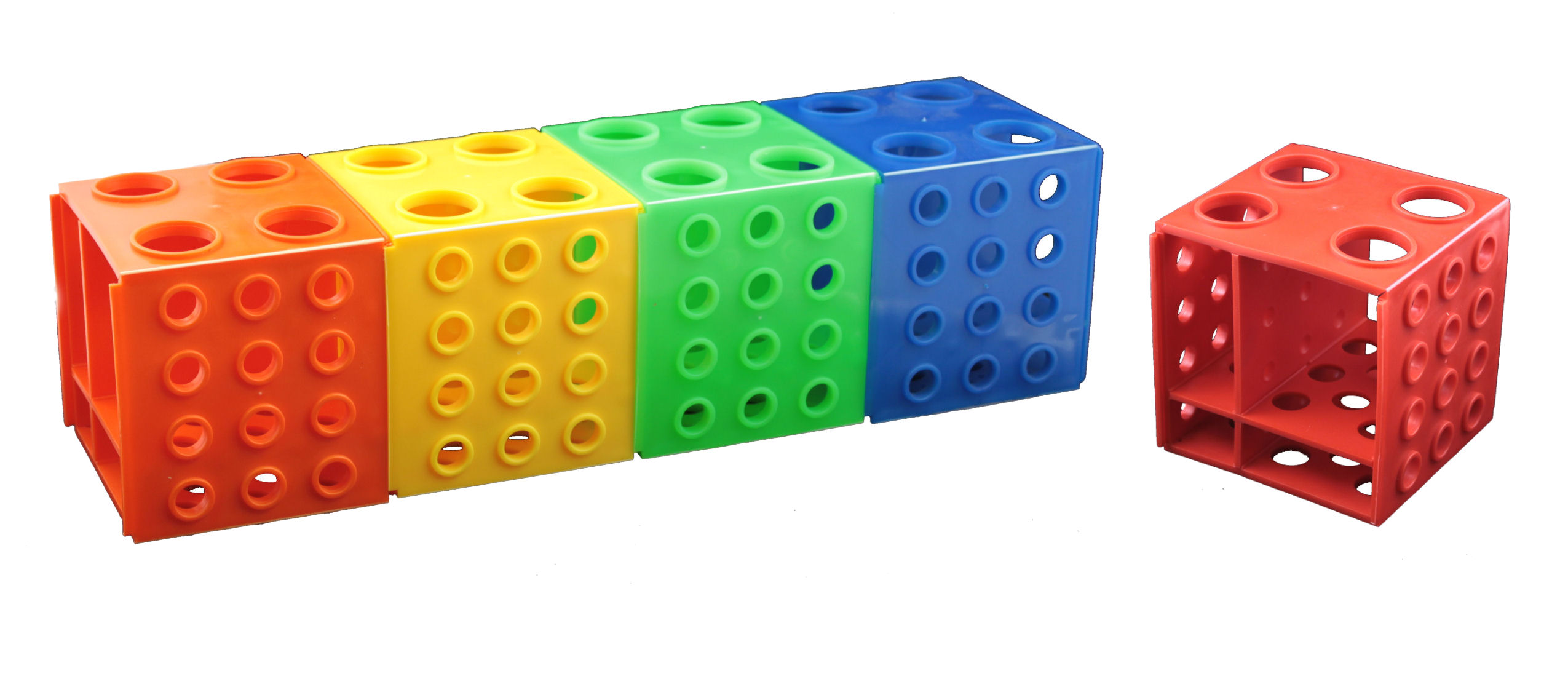 Molded Plastic Cube Test Tube Rack - Science Supply Solutions