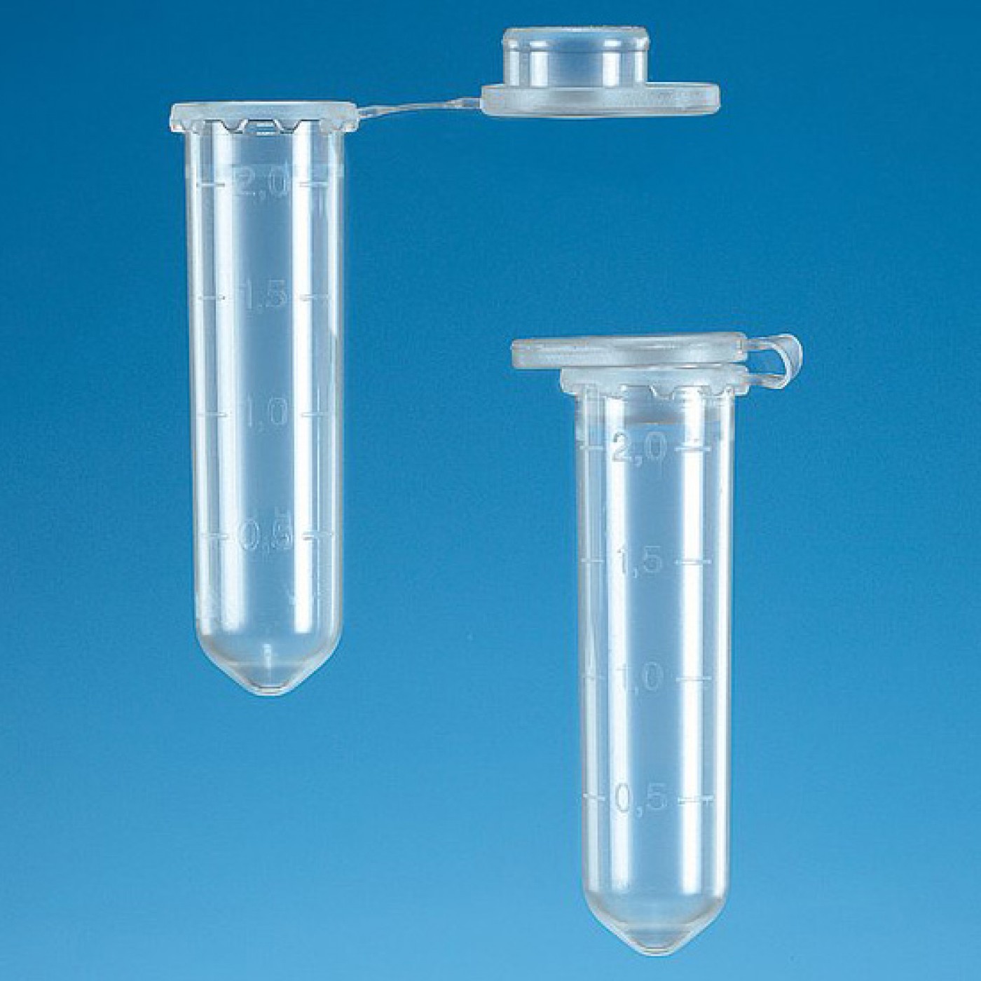 BrandTech 780550 Non-Sterile Clear Microcentrifuge Tubes with Lids 2mL
