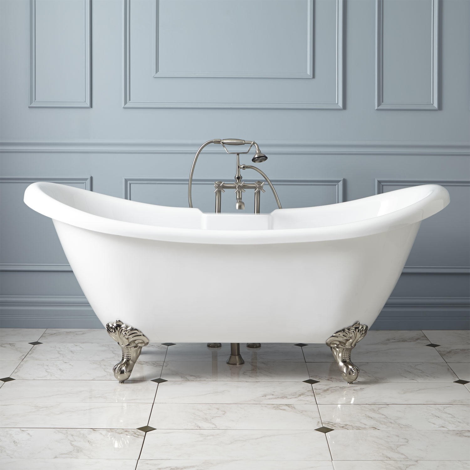 Rosalind Acrylic Clawfoot Tub - Imperial Feet - Bathroom
