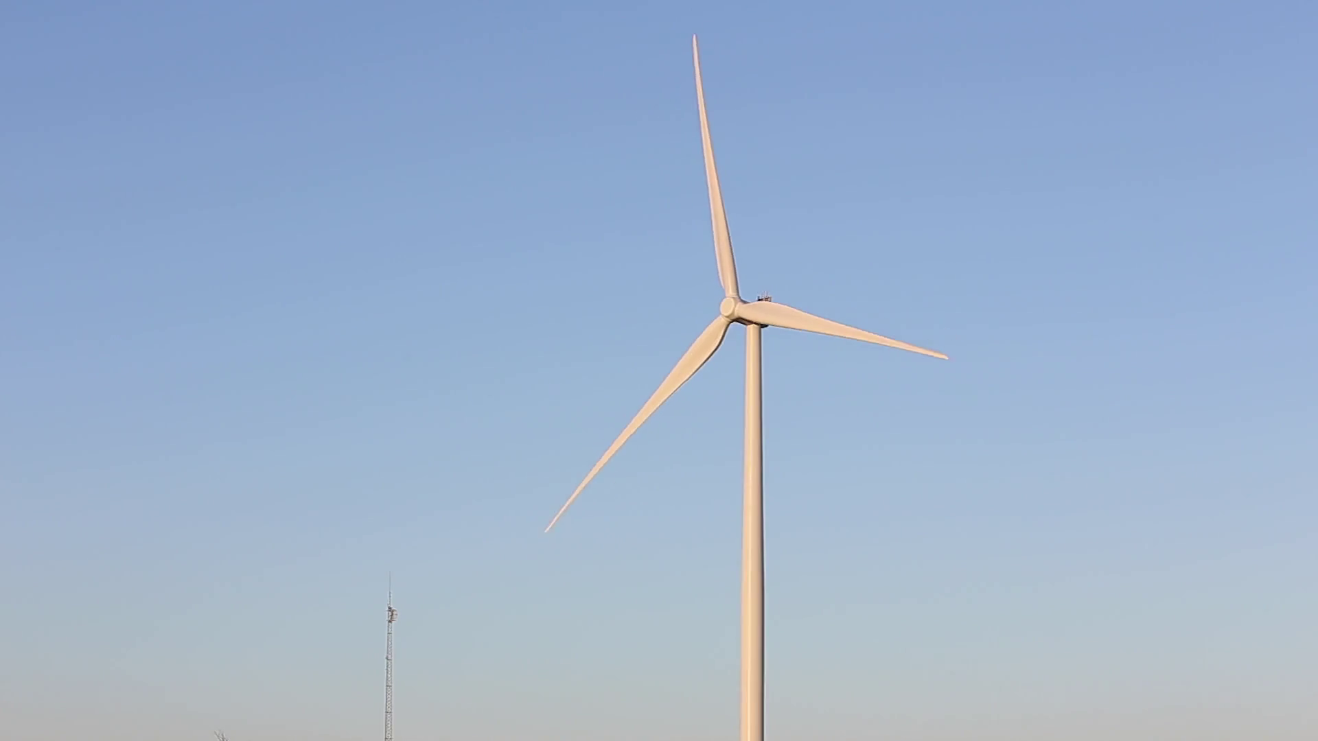 wind turbine closeup of props spinning Stock Video Footage - VideoBlocks