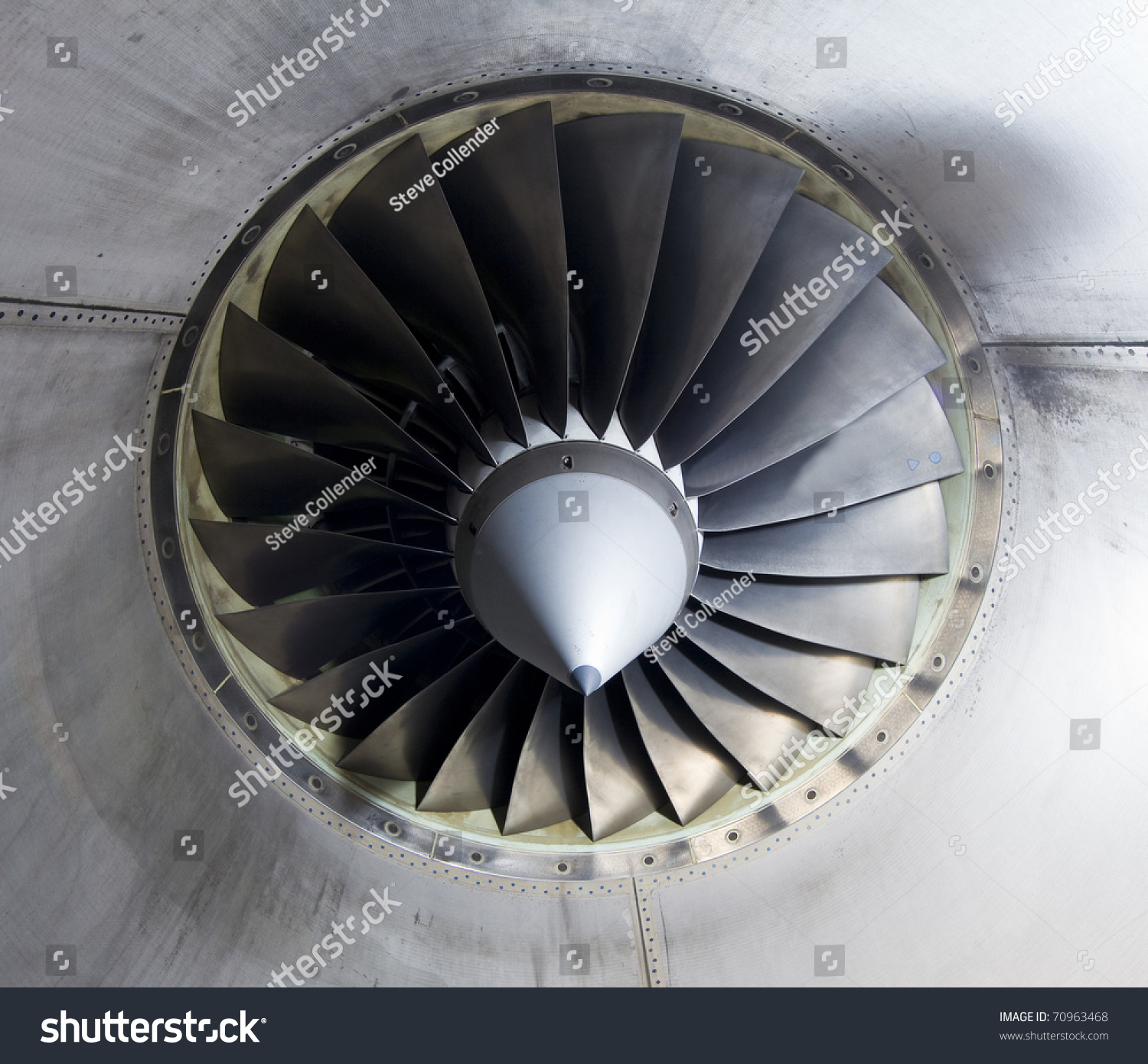 Closeup Jet Engine Fan Blades Stock Photo 70963468 - Shutterstock