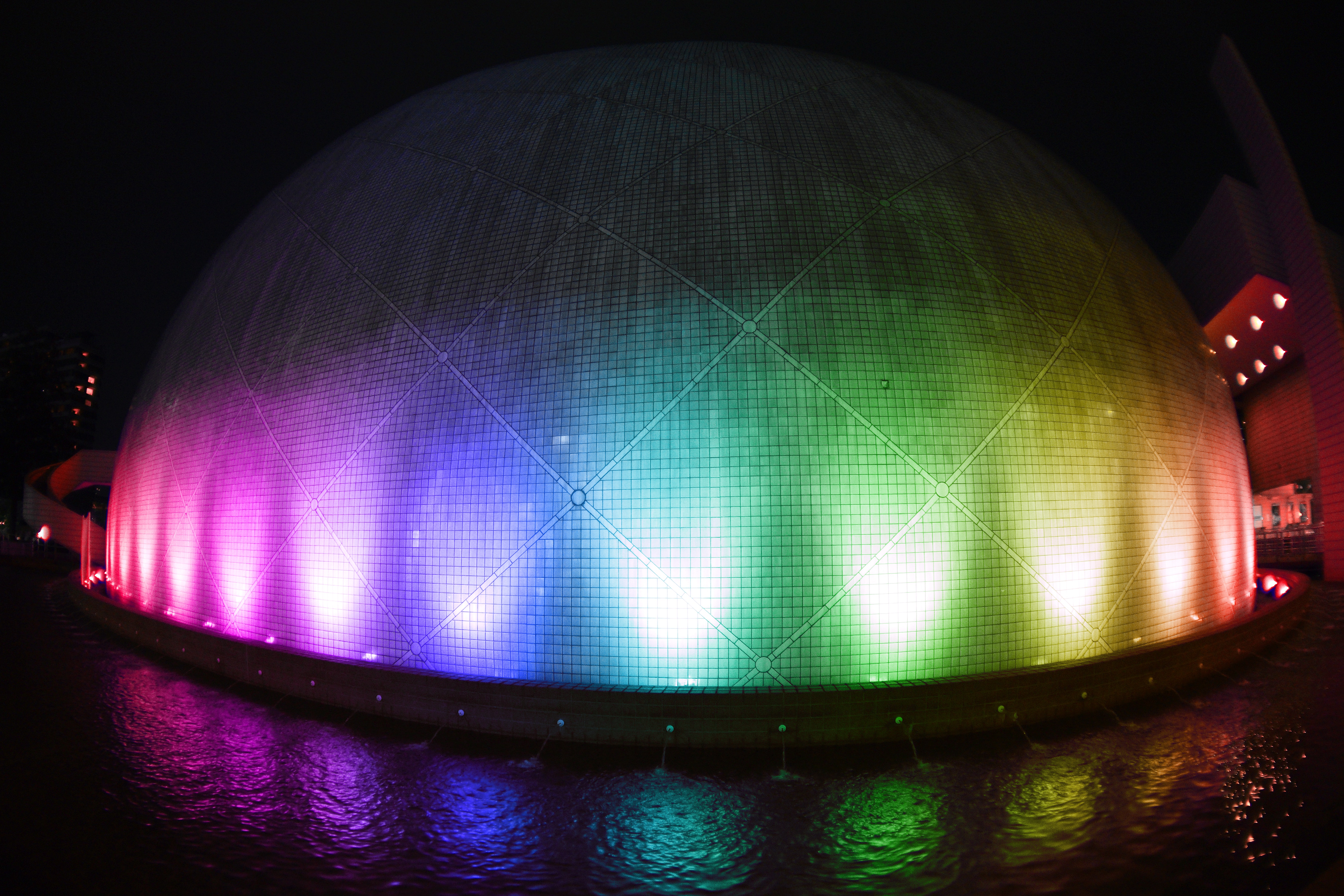 Turned on Multicolored Led Lights, Ball-shaped, Blur, Close-up, Colorful, HQ Photo