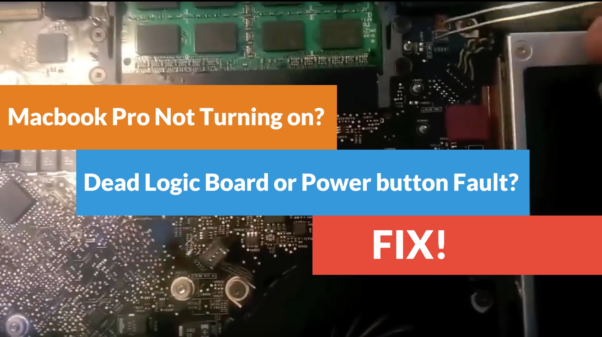 Mac book Pro Not turning on! Dead Logic Board or Power Button Fault ...