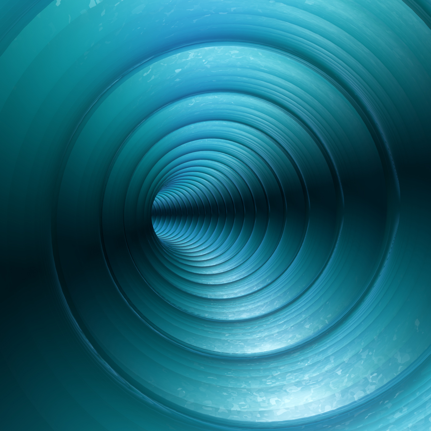 Turquoise vortex abstract background with twirling twisting spiral photo