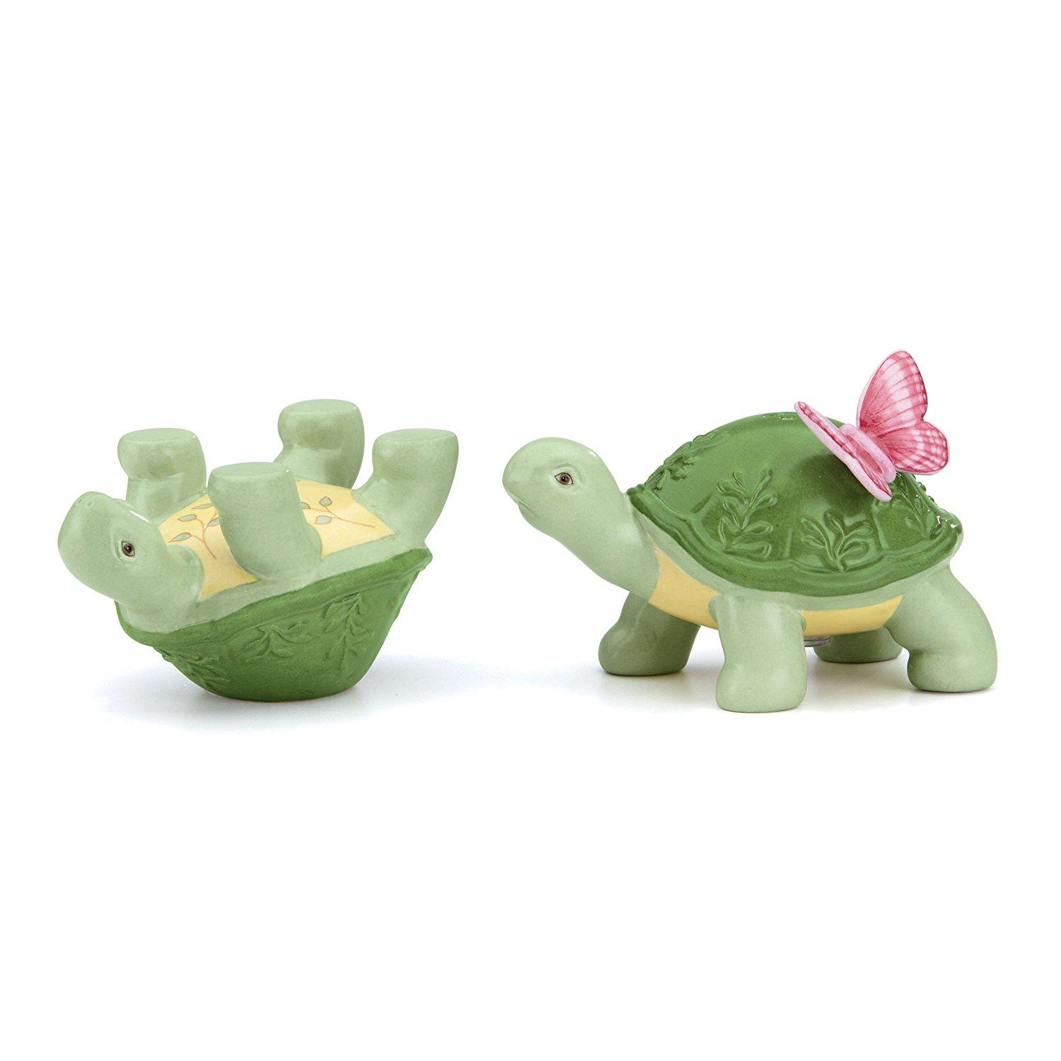 Amazon.com: Lenox Butterfly Meadow Figural Turtle Salt and Pepper ...