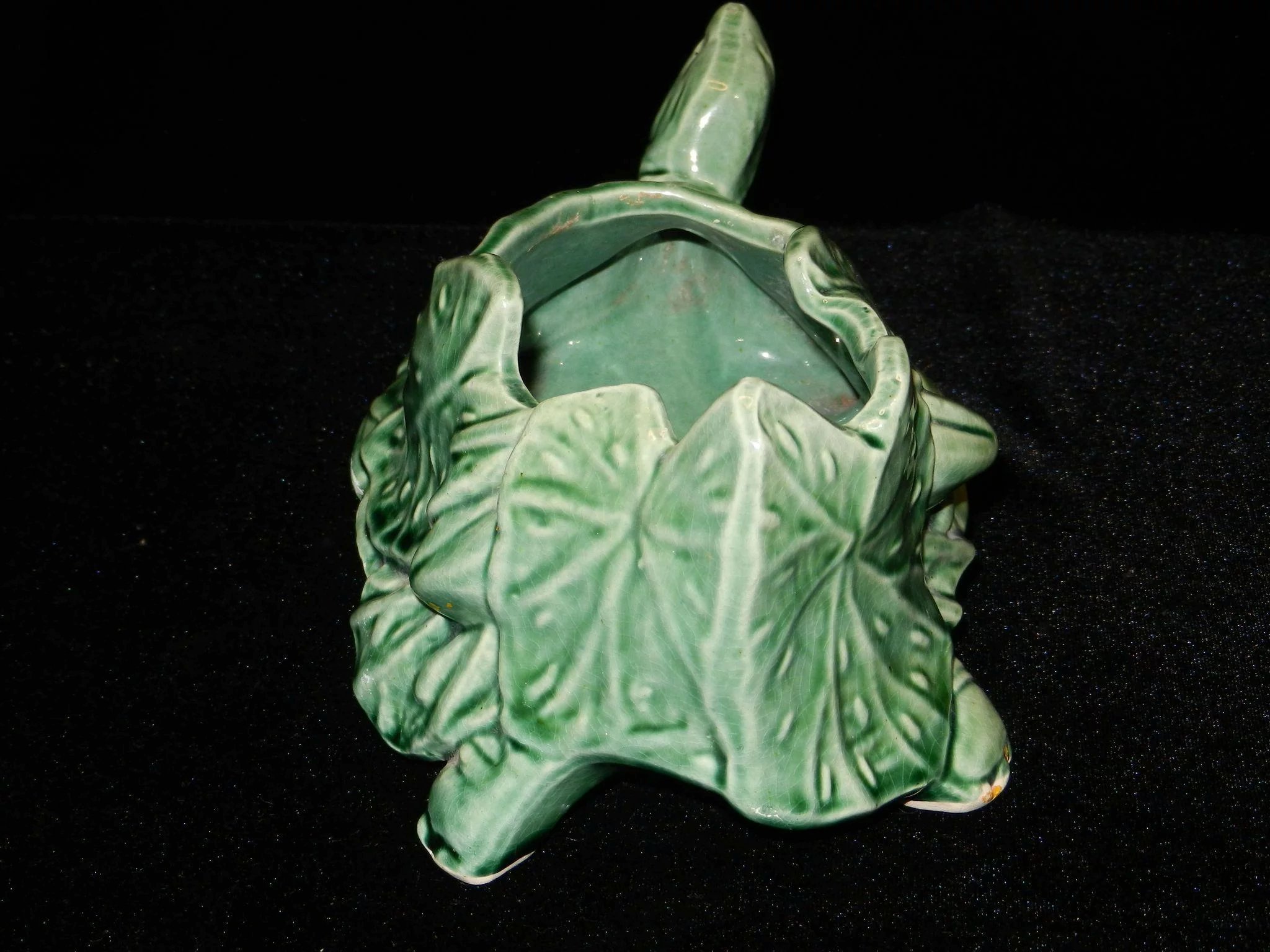 Vintage McCoy Turtle with Water Lilies Planter SOLD | Ruby Lane