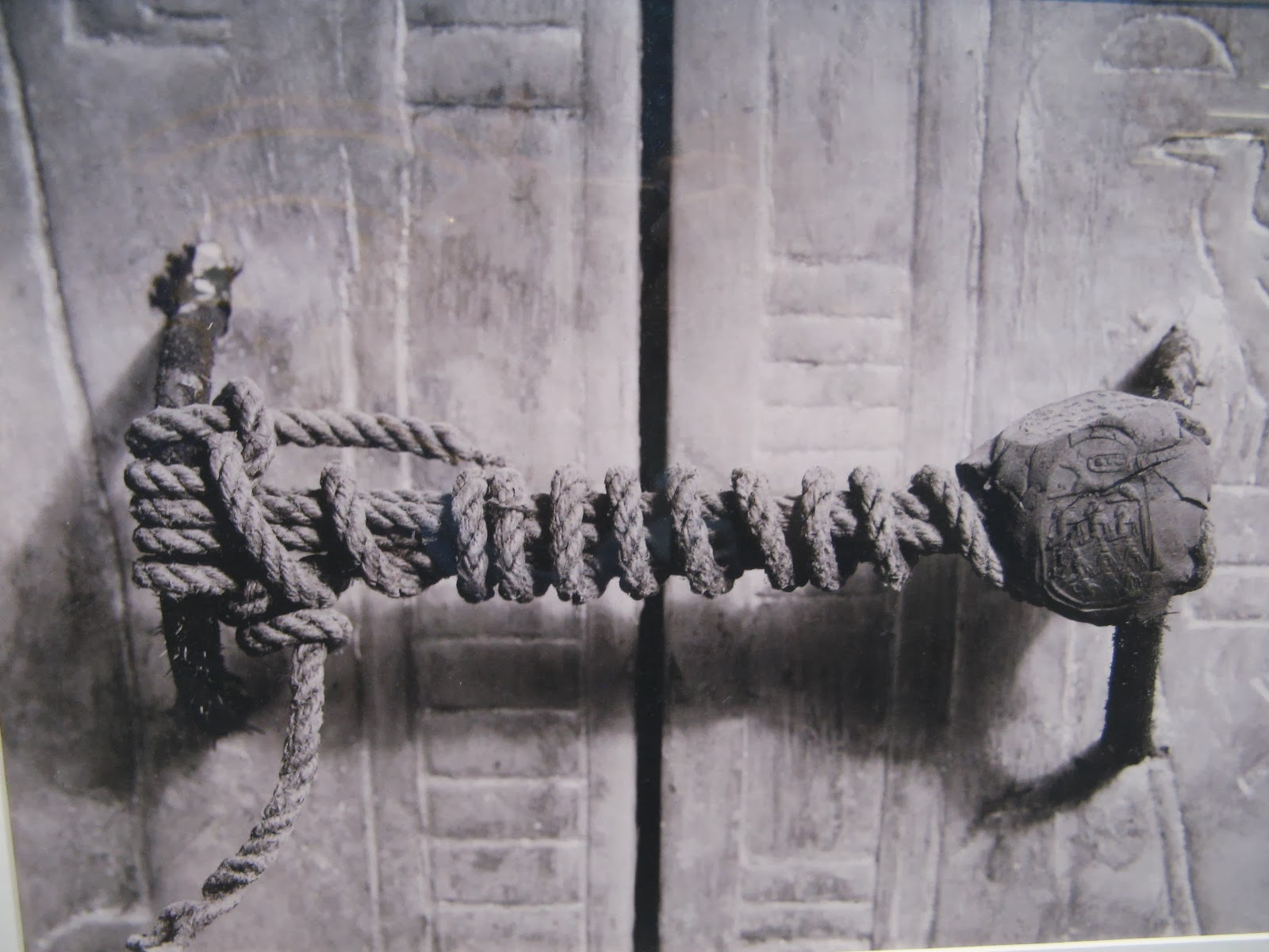 The unbroken seal on King Tutankhamun's tomb, 1922