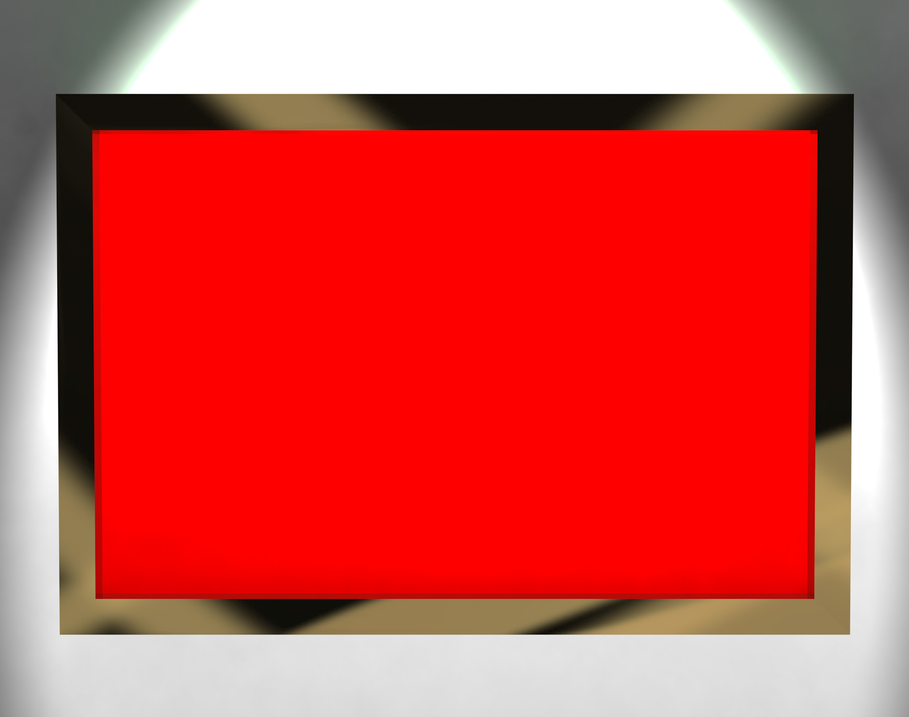 Tv monitor with red blank copyspace or copy space photo