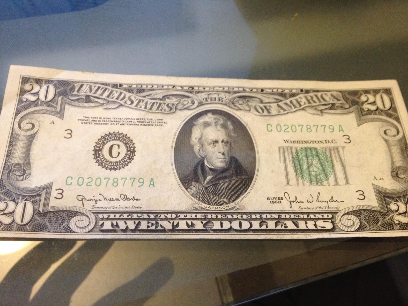 1950 Series $20 Bill Worth | Coin Talk