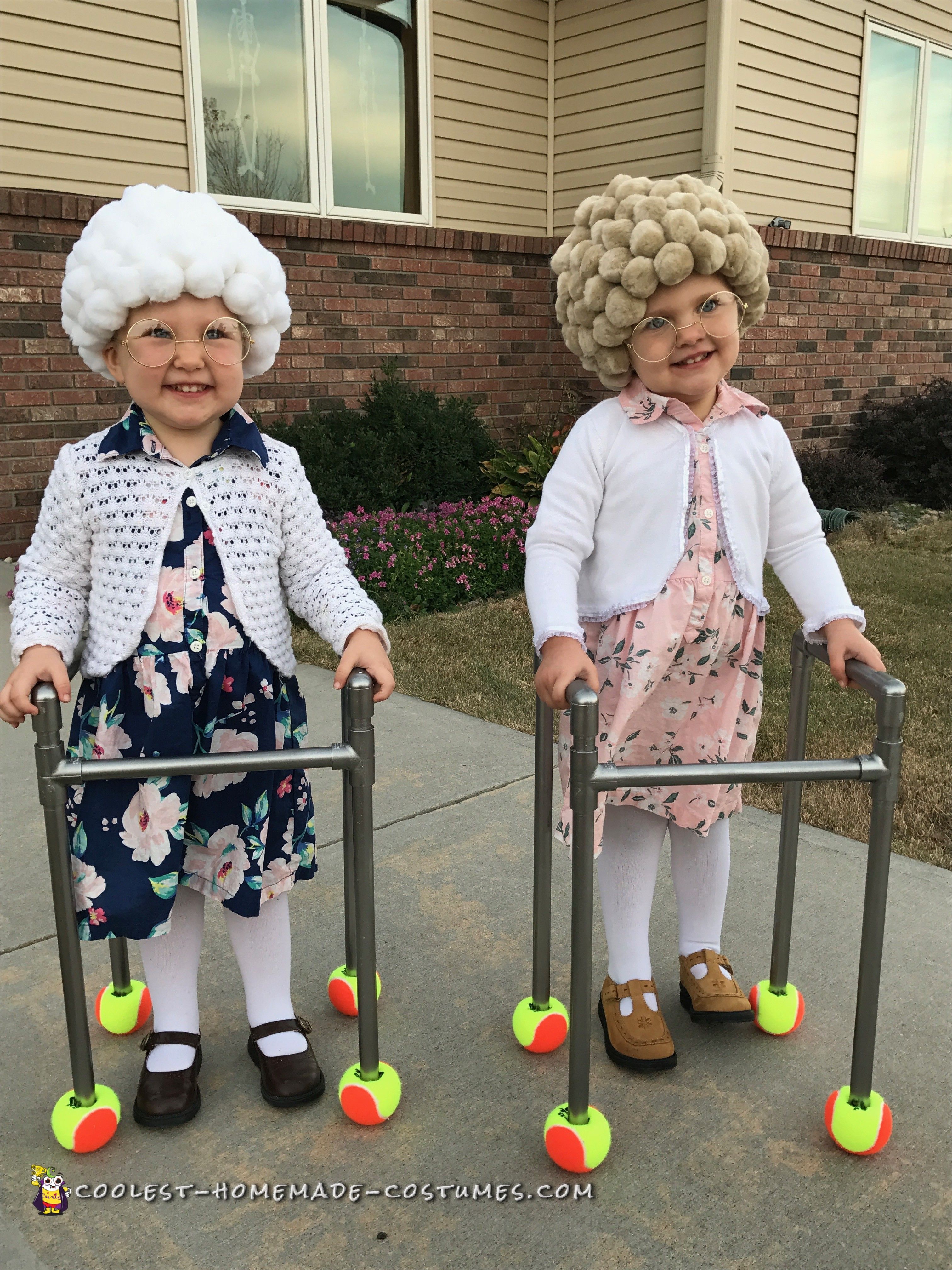 Easy DIY Adorable Twin Old Ladies | Costumes, Galleries and ...