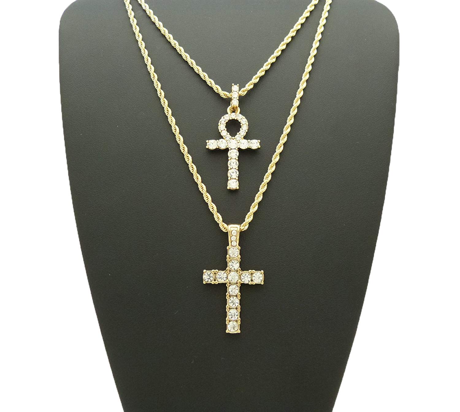 Egyptian Iced Out Ankh, Cross Pendant 20