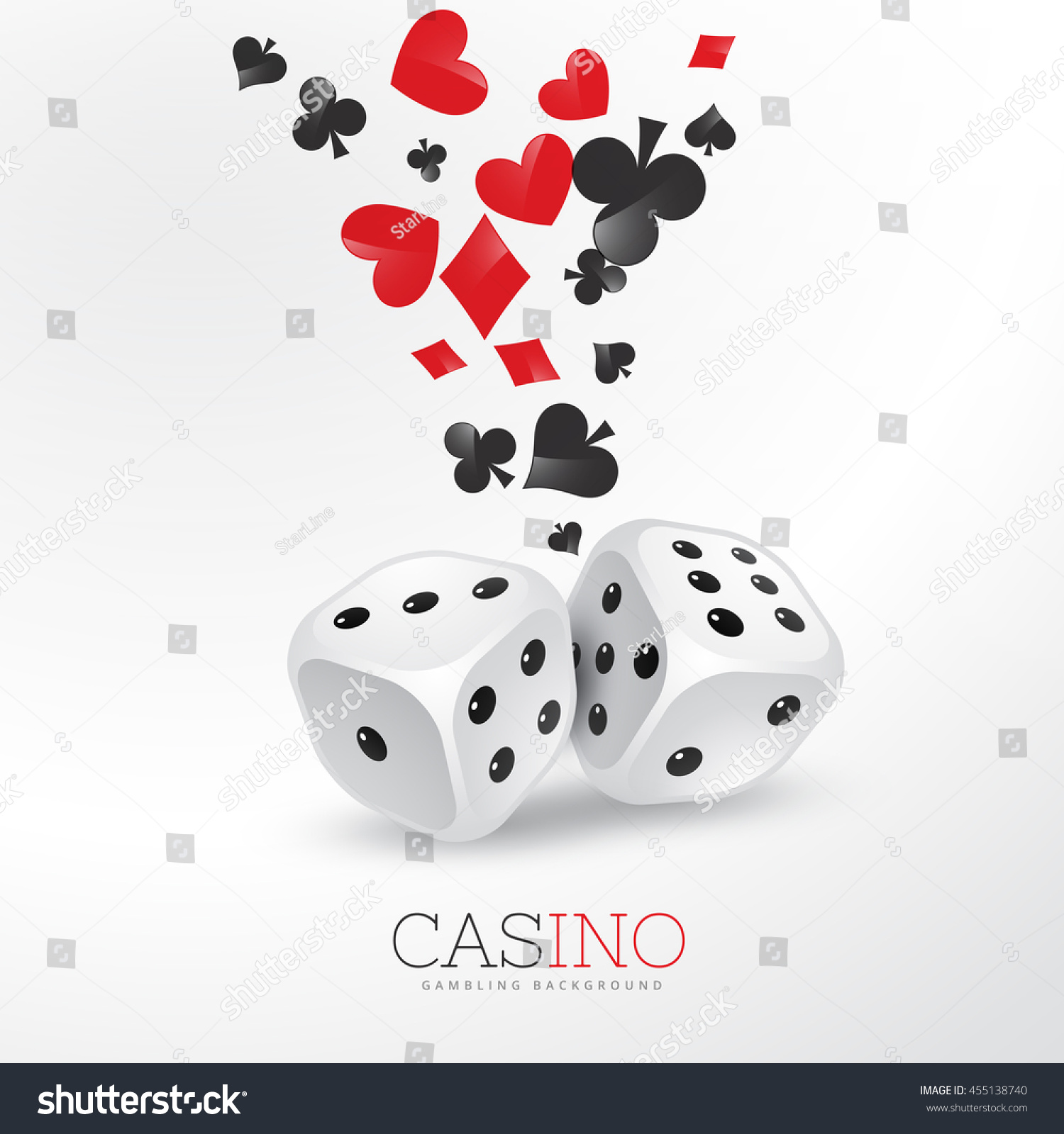 Poker Card Elements Two Dices Stock Photo (Photo, Vector ...