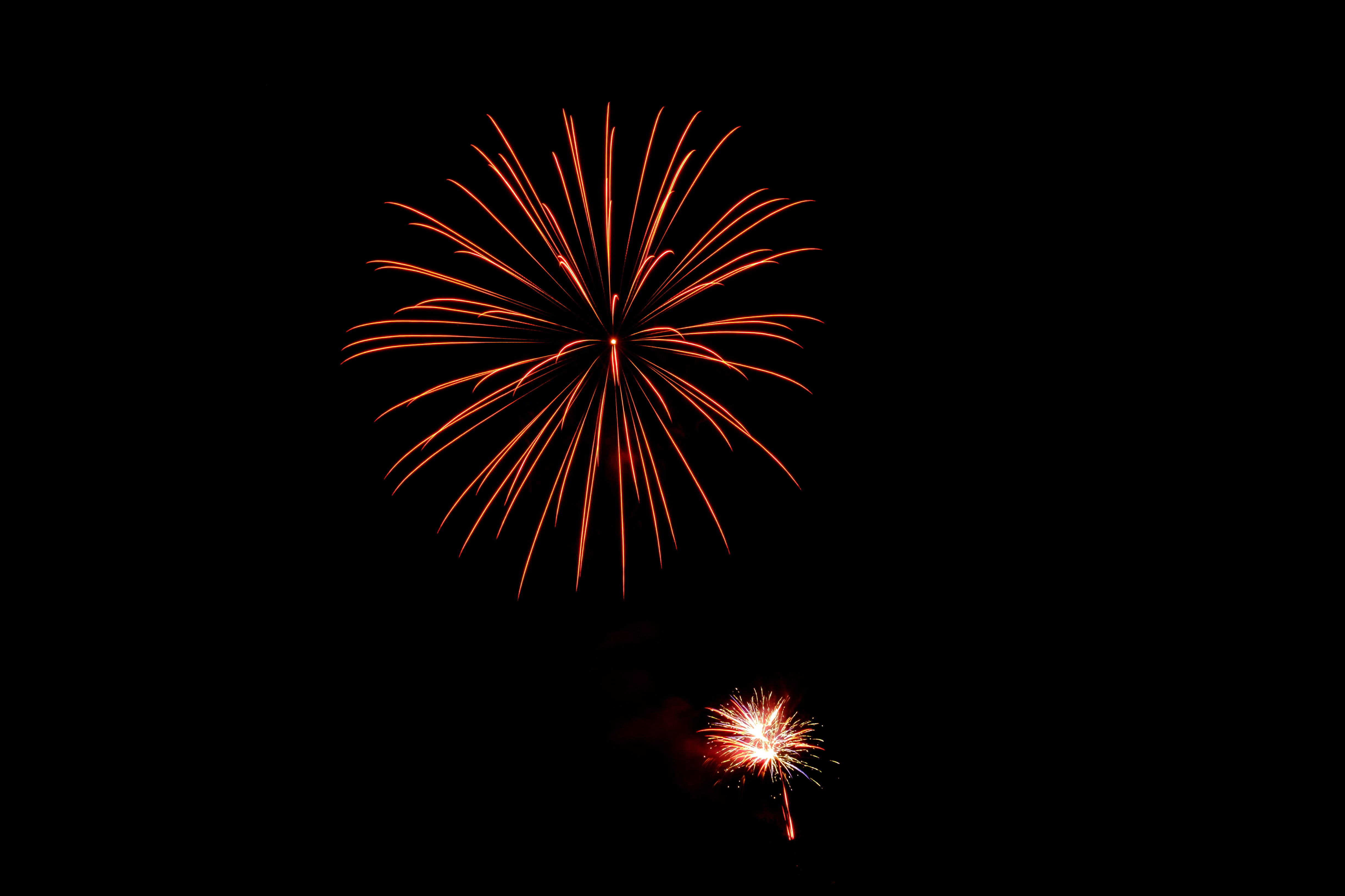 Two fireworks photo
