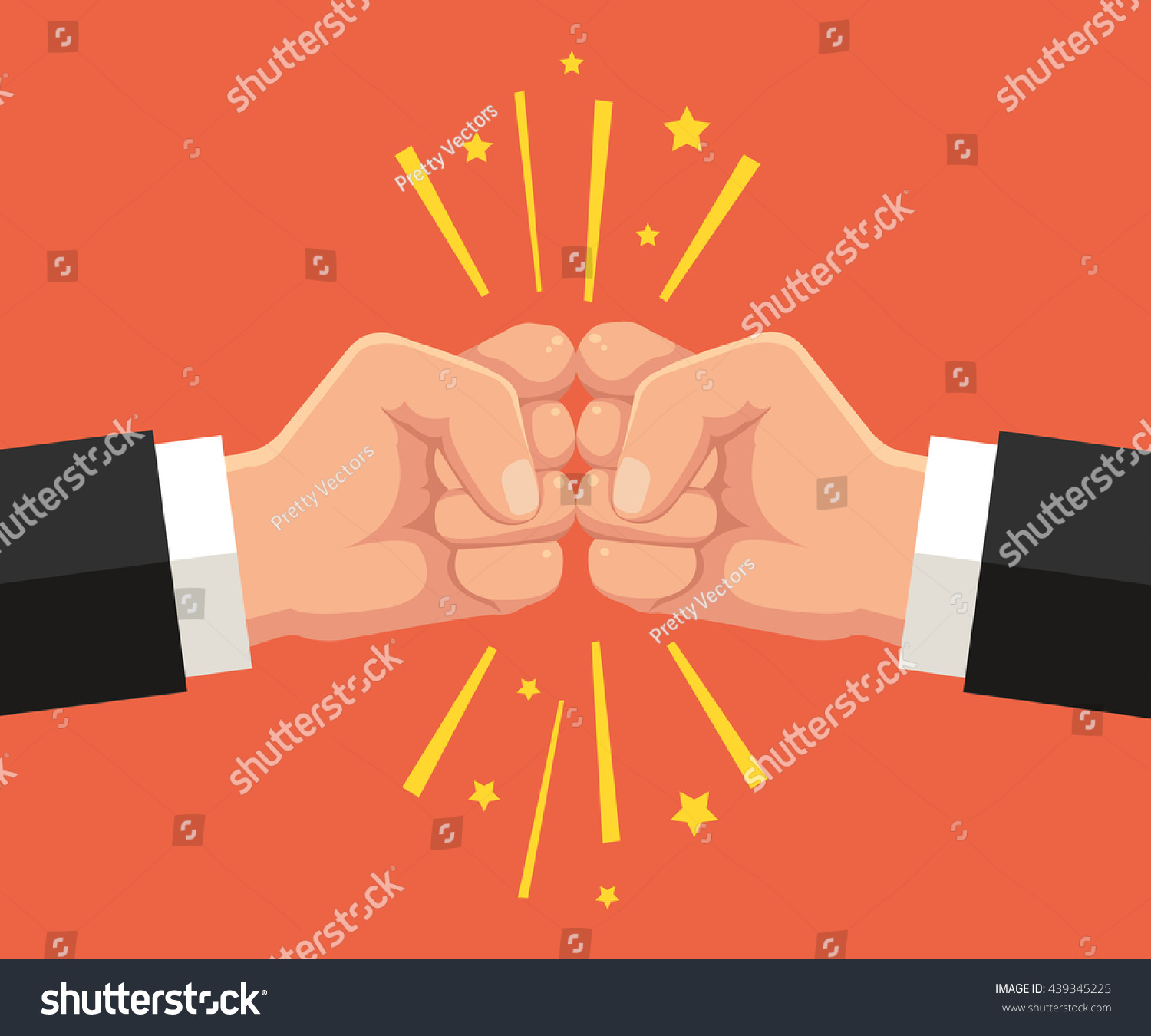 Two Fists Punching Each Other Vector Stock Vector HD (Royalty Free ...