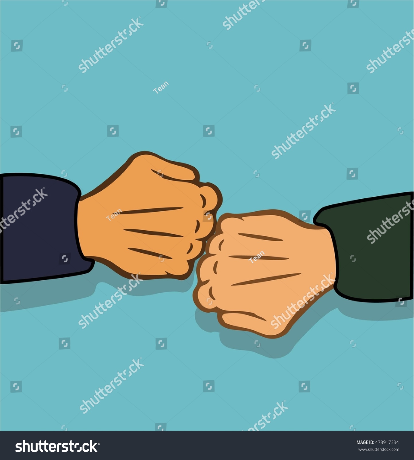 Two Fists Punching Each Other Stock Vector 478917334 - Shutterstock