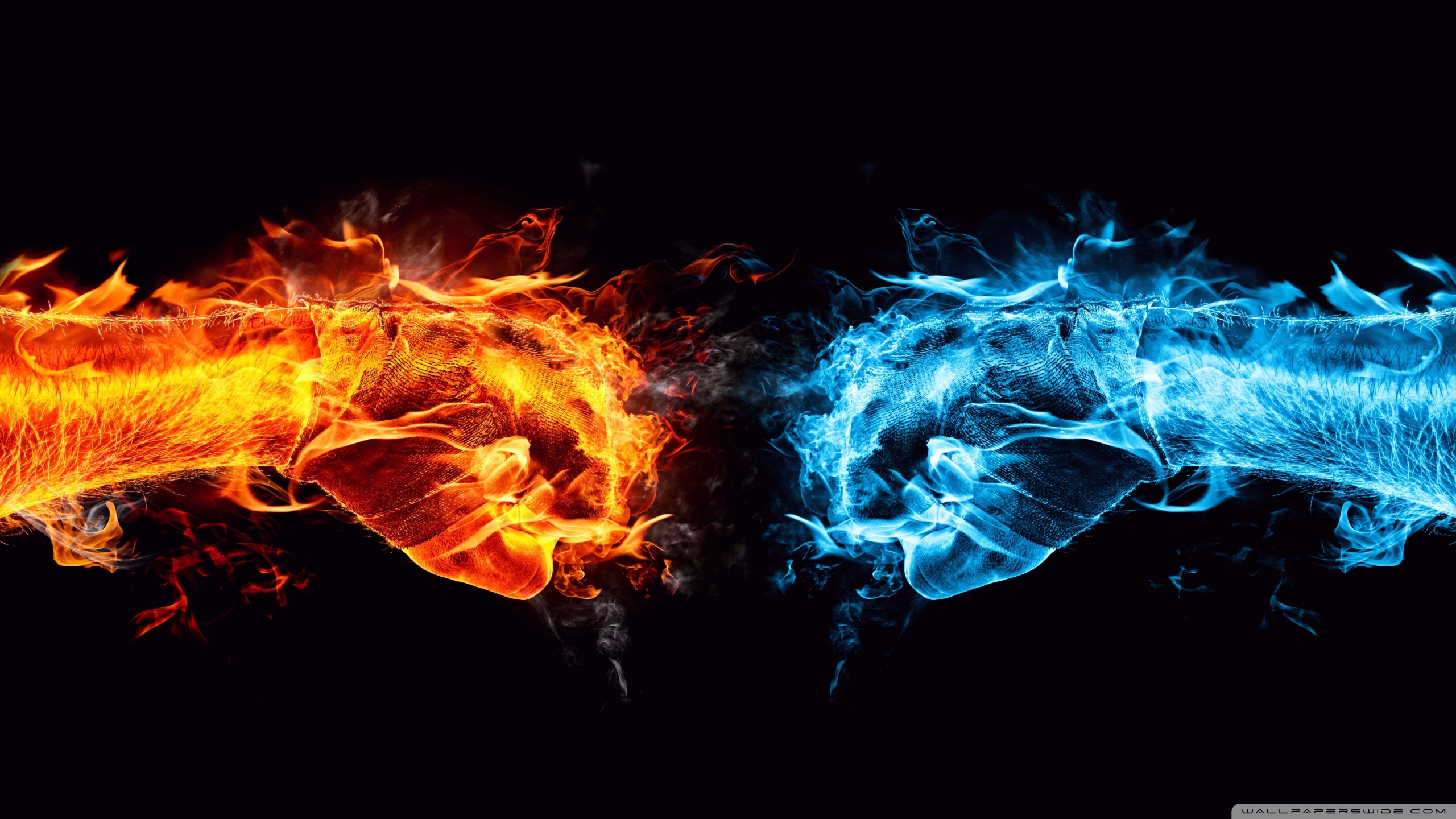 Fire Fist vs Water Fist ❤ 4K HD Desktop Wallpaper for 4K Ultra HD ...