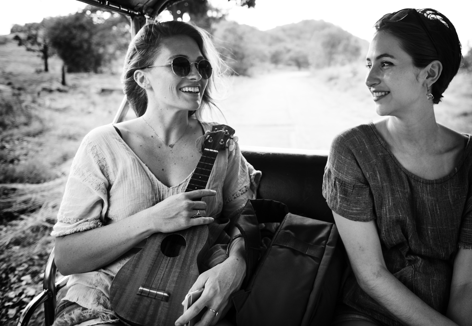 Two girls travelling photo