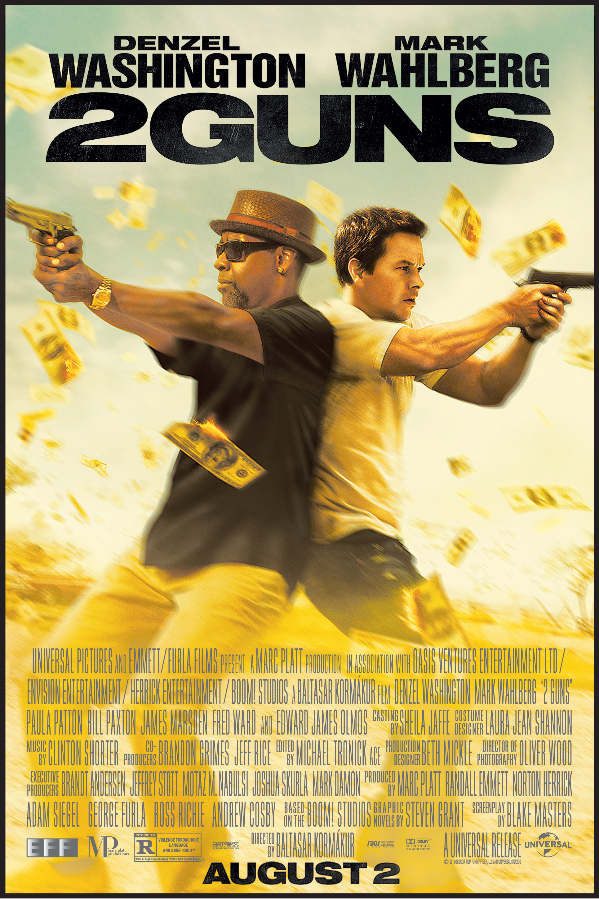 2 GUNS Review. 2 GUNS Stars Denzel Washington, Mark Wahlberg, and ...