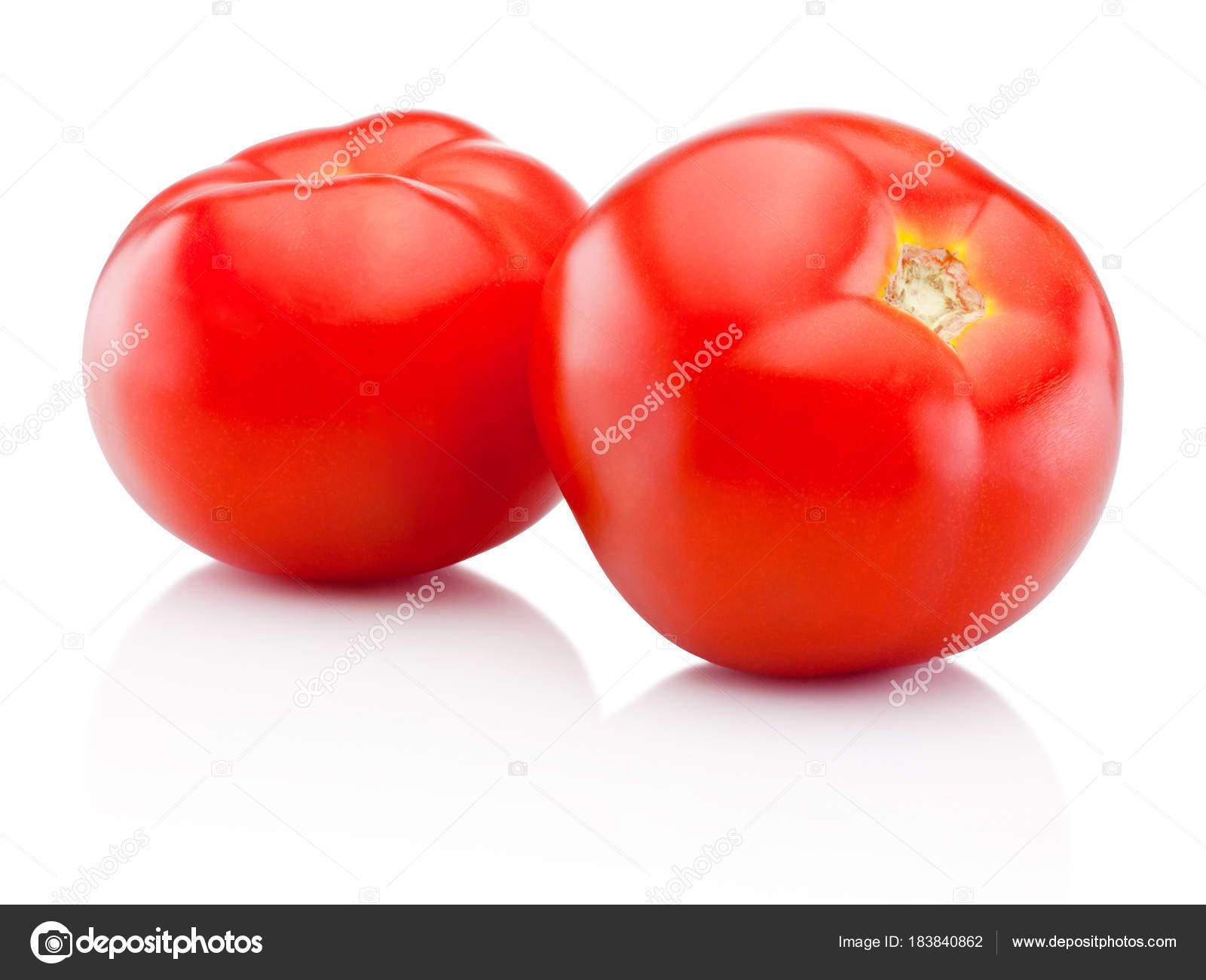 Two red tomatoes isolated on white background — Stock Photo © Hyrman ...