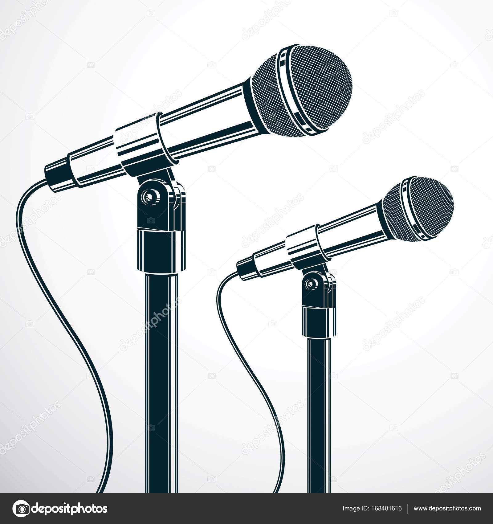 Two stage microphones — Stock Vector © Ostapius #168481616