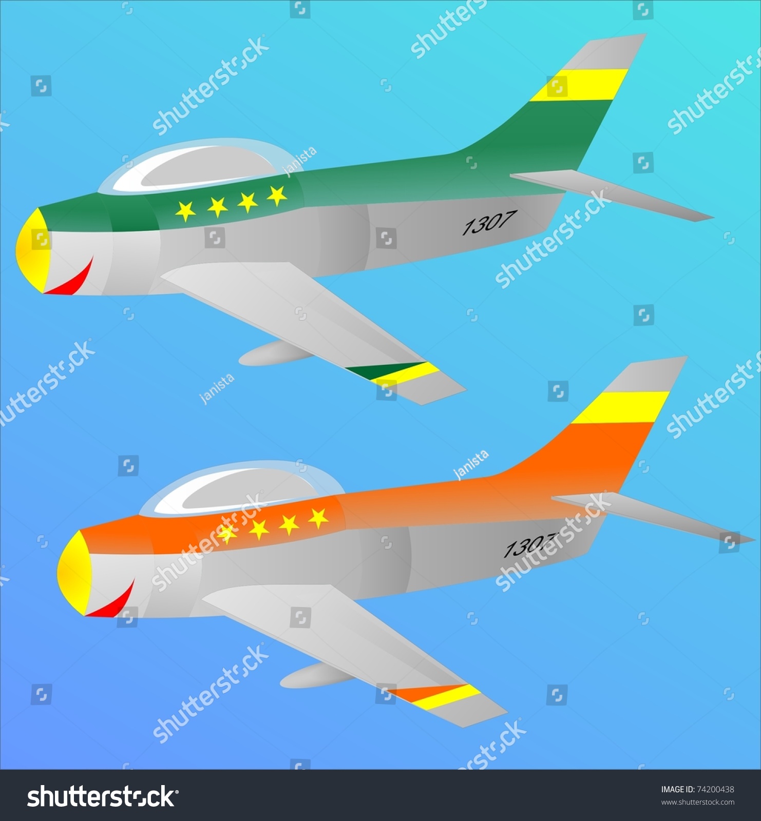 Two Planes Stock Illustration 74200438 - Shutterstock