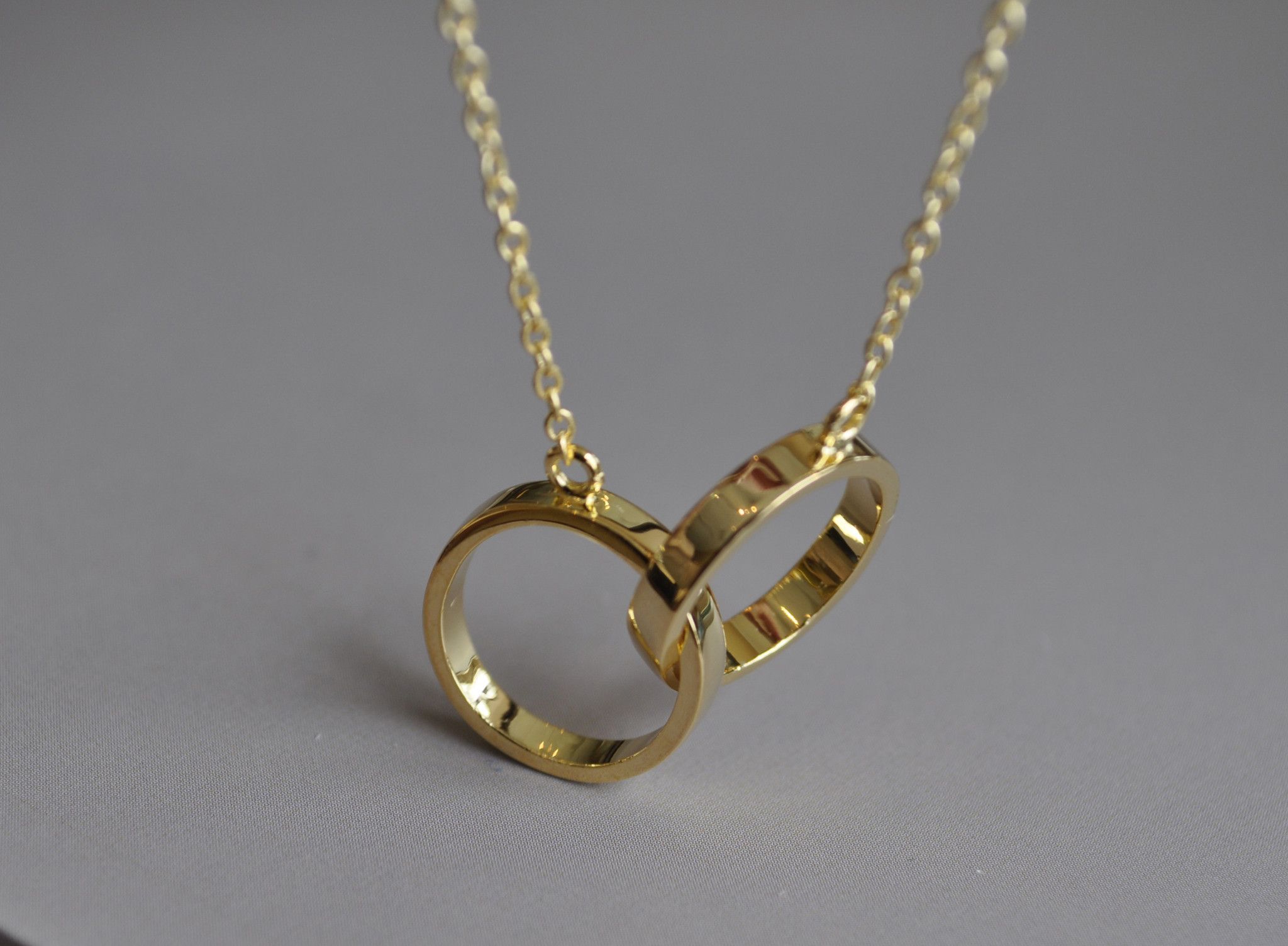 Infinity Rings Necklace Sterling Silver (18k Gold-Plated ) | 18k ...